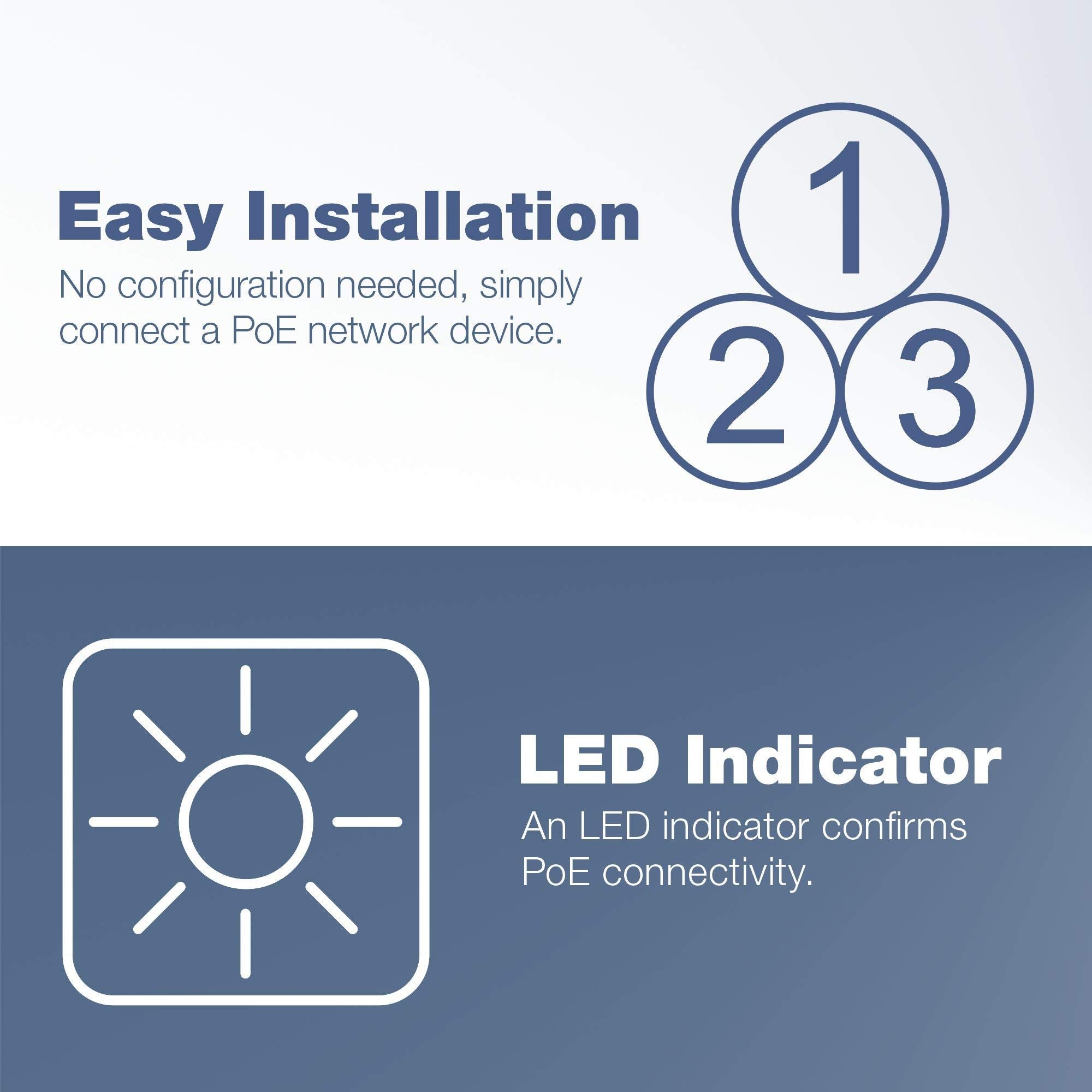 Trendnet Gigabit Power Over Ethernet+Injector, Converts Non Poe Gigabit To Poe+ Or Poe Gigabit, (30W) Power Network Distances Up