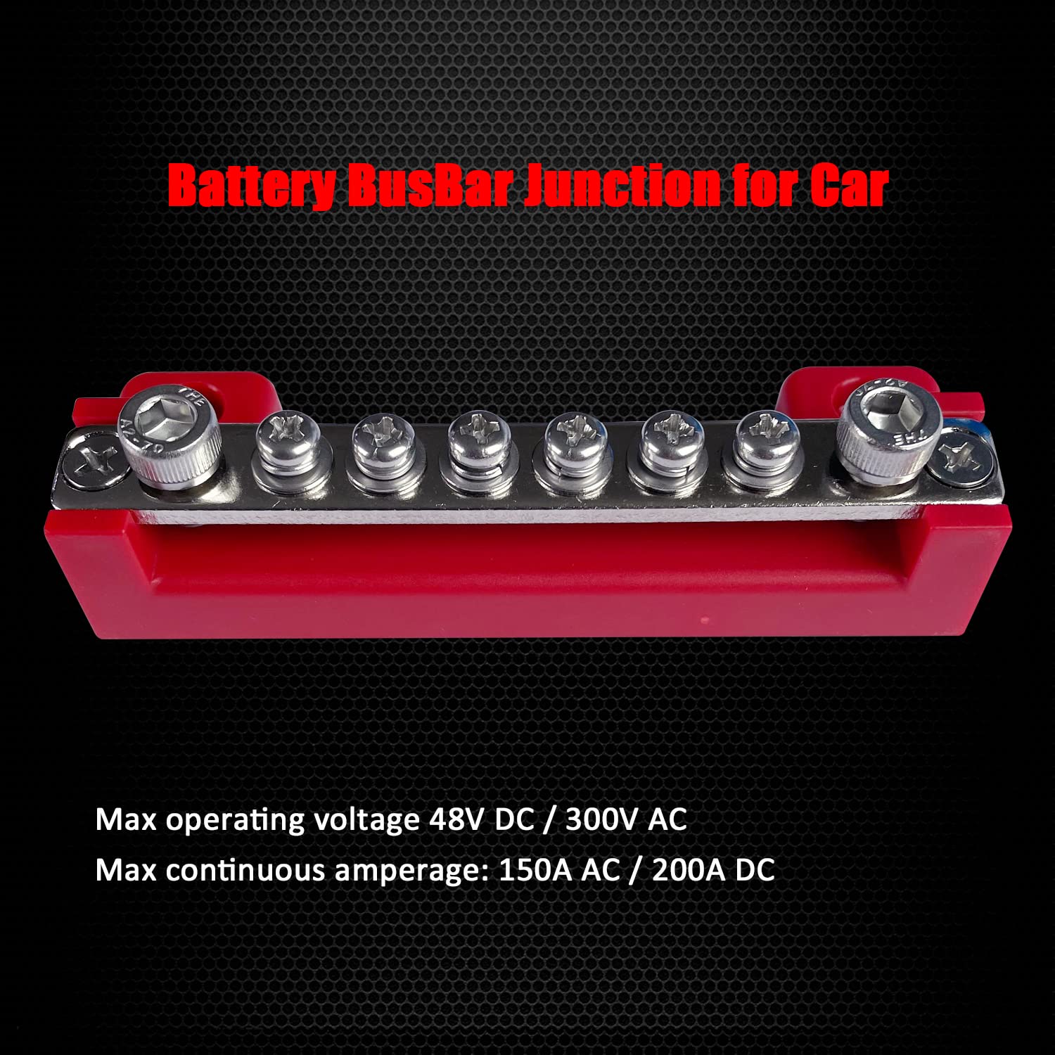 6 Terminals Bus Bar, Ampper 4'' Power Distribution Block Brass Battery Busbar Junction For Car Vehicle Rv Truck Marine Boat Audi