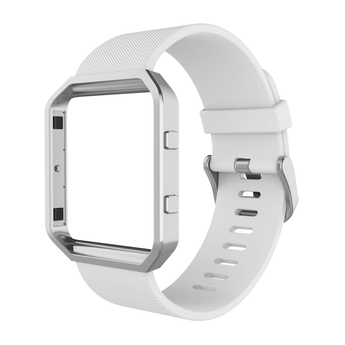 Simpeak Sport Band Compatible With Fitbit Blaze Smartwatch Sport Fitness, Silicone Wrist Band With Meatl Frame Replacement For F