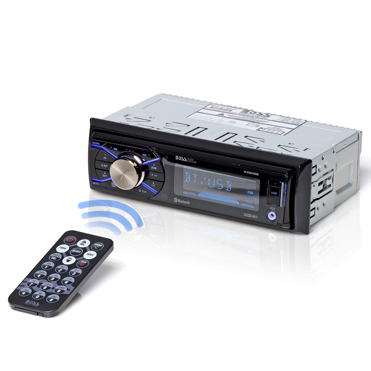 Boss Audio Systems 632Uab Car Stereo   Single Din, Bluetooth, No Cd Dvd Player, Am/Fm Radio Receiver, Wireless Remote Control, A