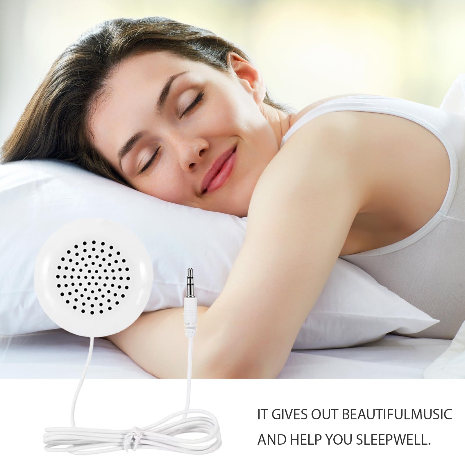 Haosie 5Pcs Pillow Speaker, Under Pillow Speaker For Sleep, 3.5Mm Mini Stereo Speaker For Mp3 Phone Portable Cd