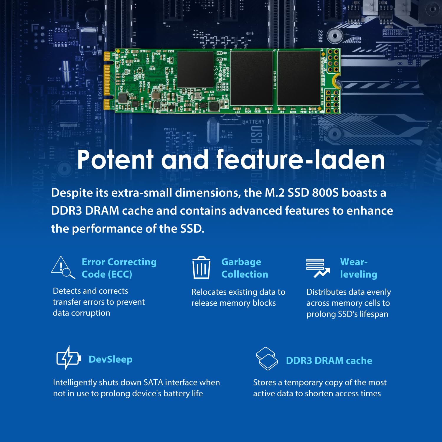 Transcend 256Gb Sata Iii 6Gb/S Mts800 80 Mm M.2 Solid State Drive (Ts256Gmts800)