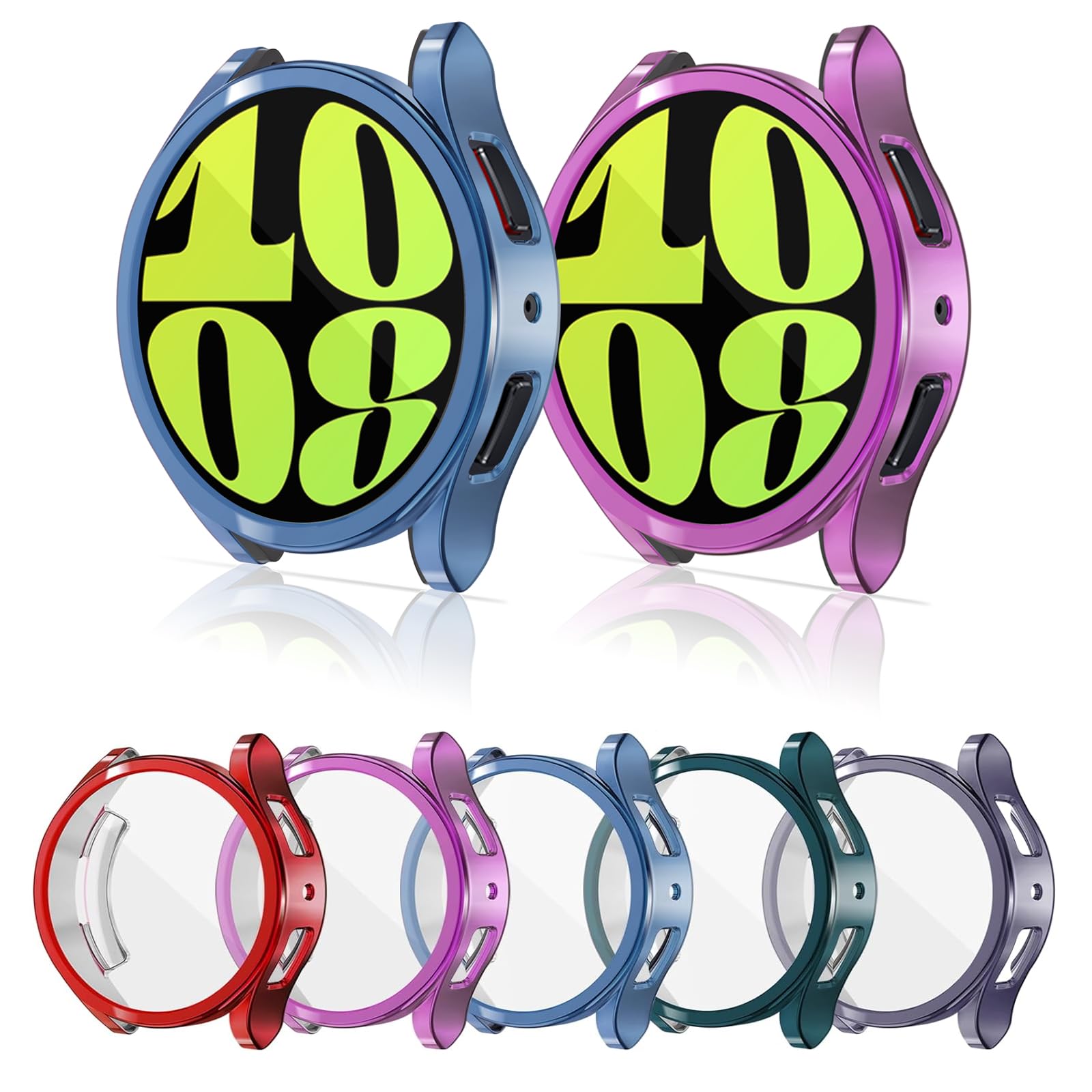 Richone [5Pack] Case Compatible With Samsung Galaxy Watch 6 44Mm Screen Protector, Soft Tpu Bumpers Accessories Full Anti Golpes