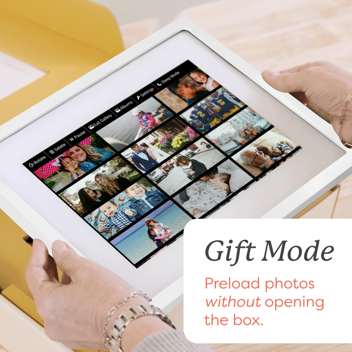 Skylight Digital Picture Frame   Wifi Enabled With Load From Phone Capability, Touch Screen Digital Photo Frame Display   Custom