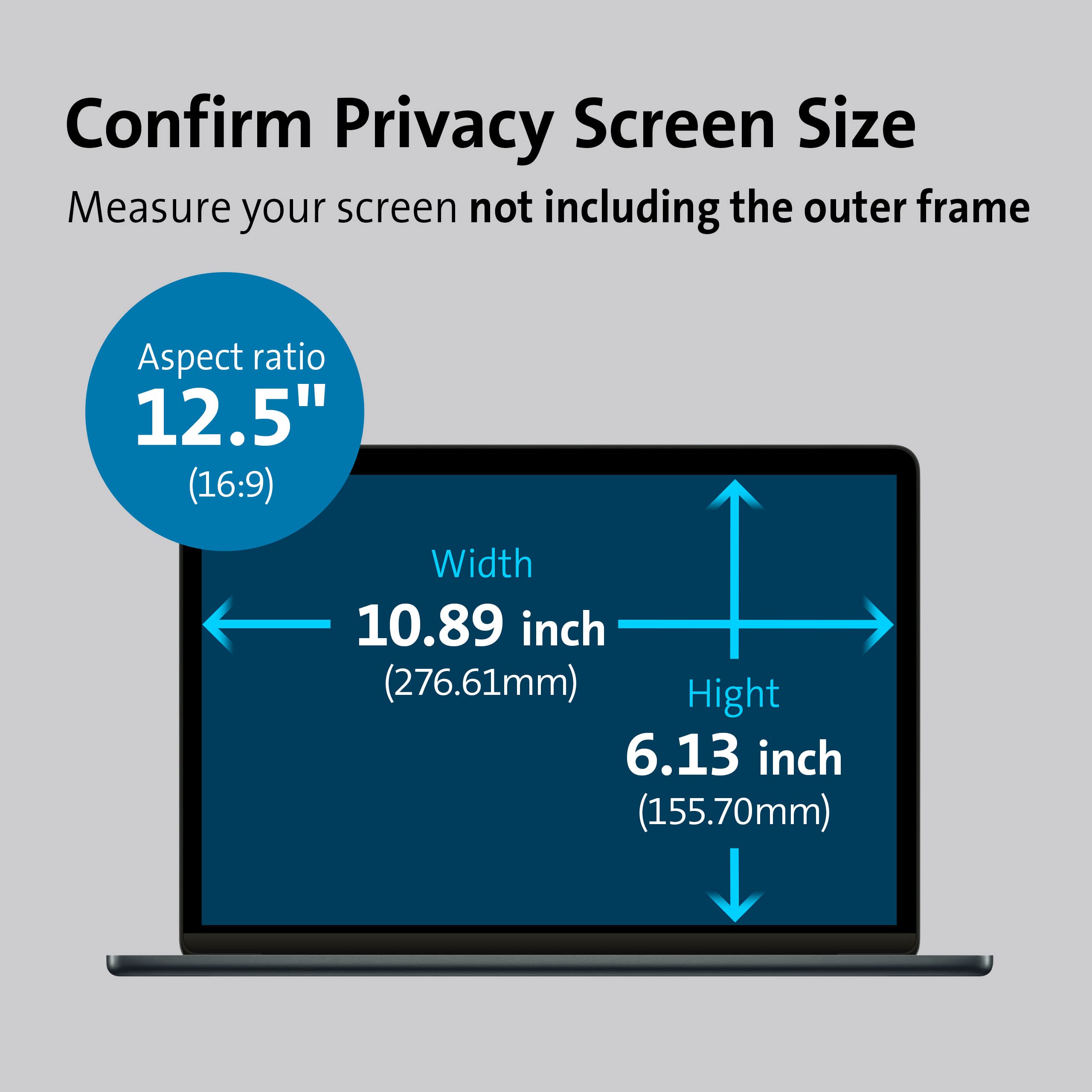 Kensington Fp125W9 Privacy Screen For 12.5'' 16:9 Aspect Ratio Laptops (K52792Ww)