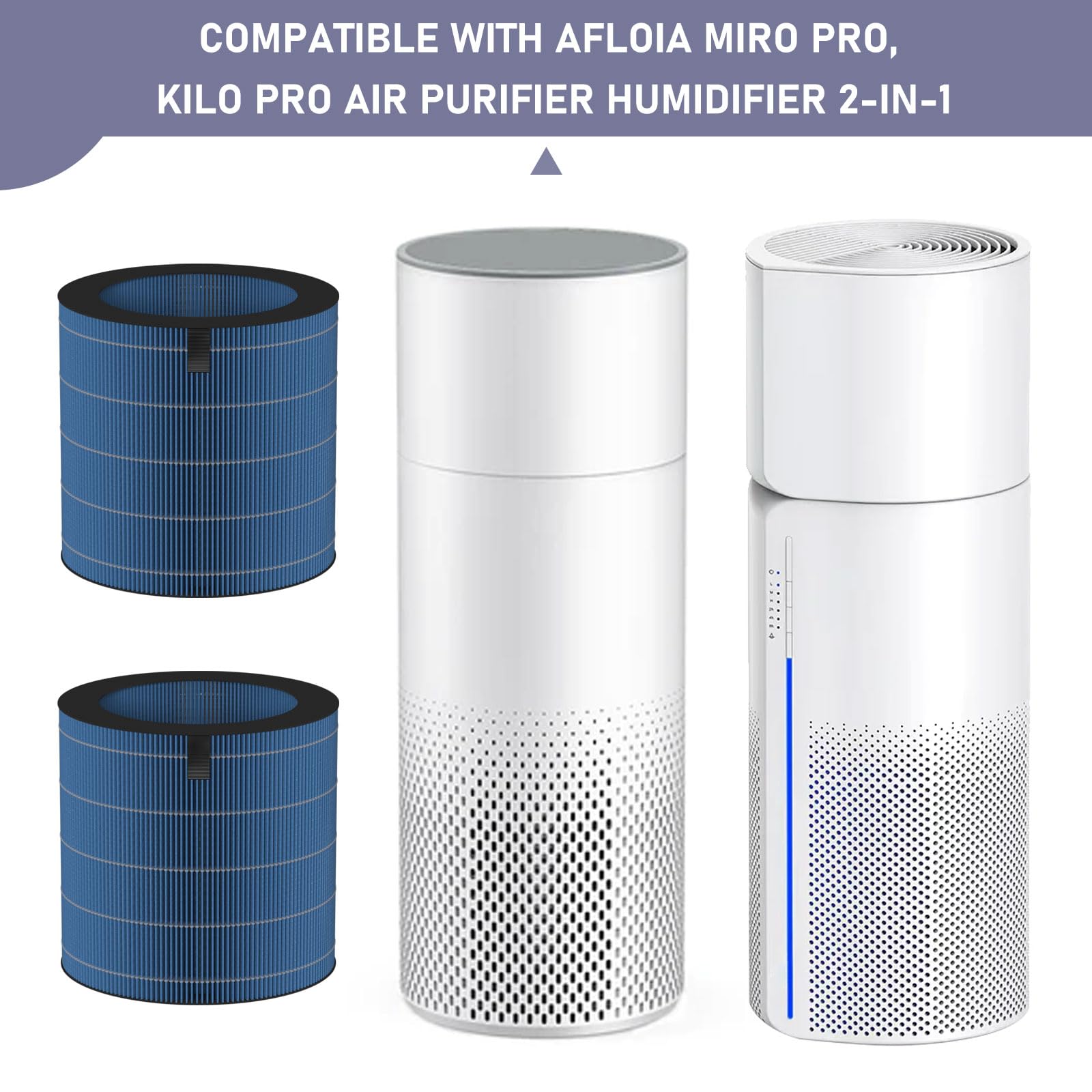 Ontheone Miro Pro Humidifier Wicking Filters Replacement Compatible With Afloia Miro Pro, Kilo Pro Air Cleaner Purifier Humidifi