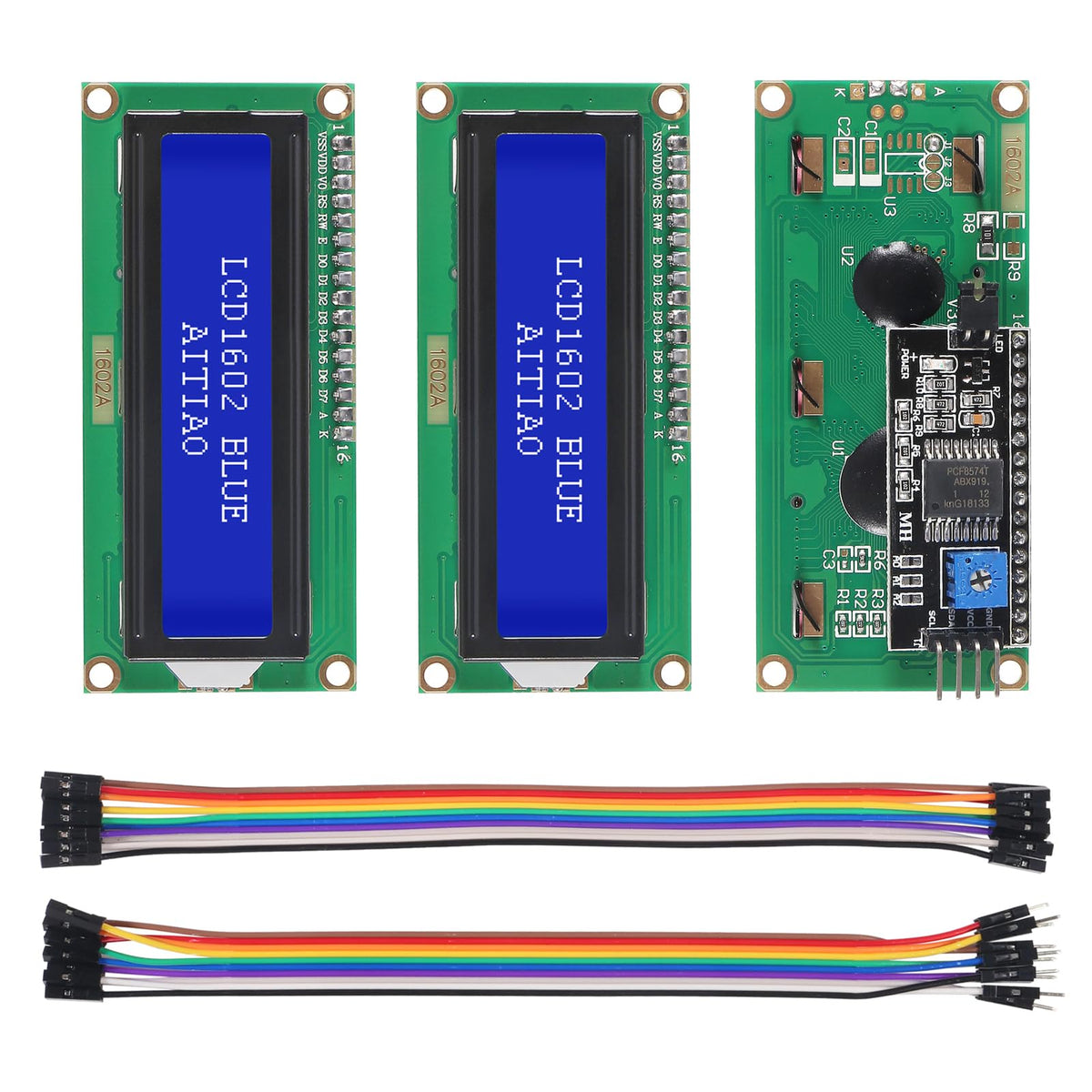 Aitiao 3 Pack 1602 Lcd Display Module Ic I2C Twi 16X2 Characters Serial Interface Adapter Lcd Module For Raspberry Pi Diy Projec