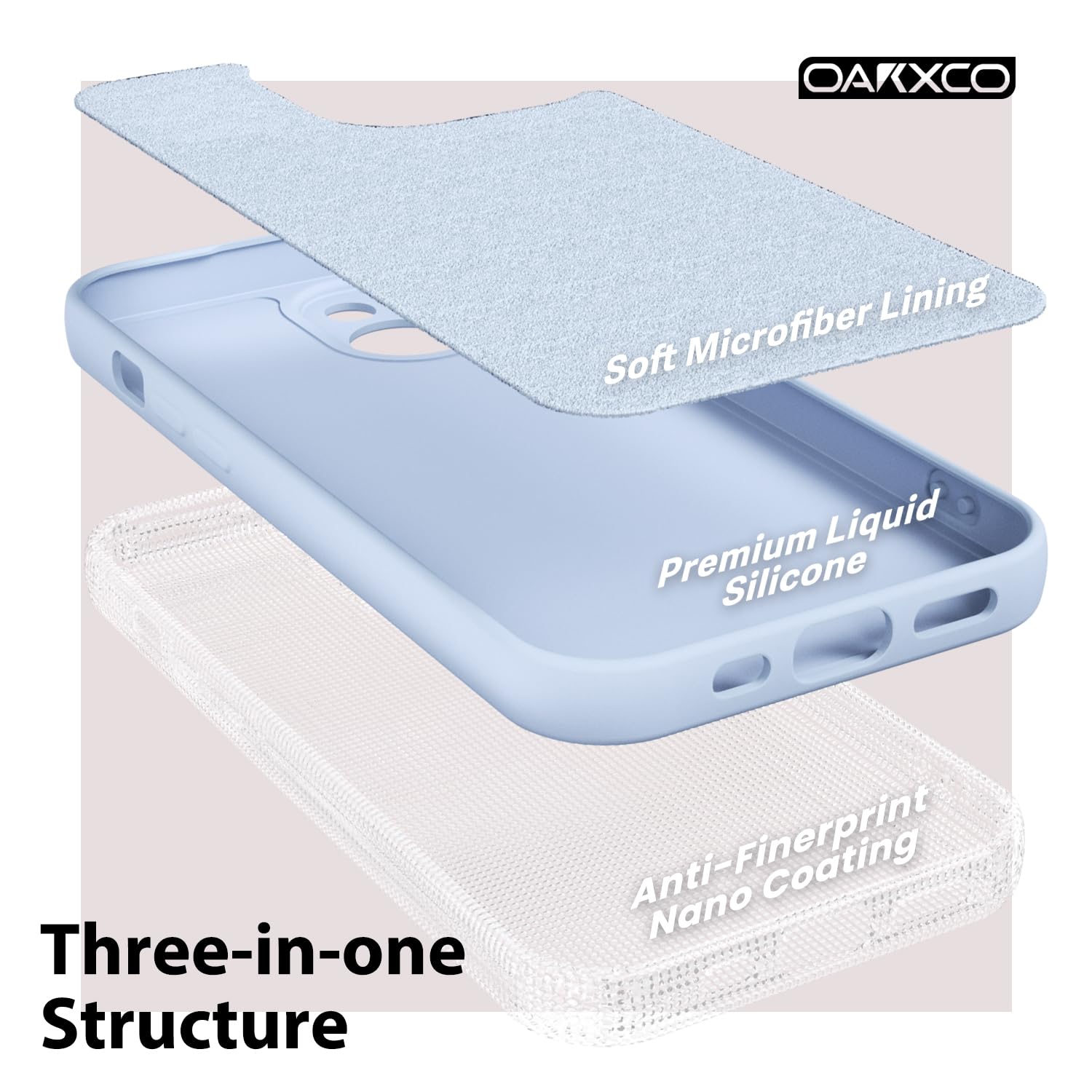 Oakxco For Iphone 15 Phone Case Phone Case Liquid Silicone, Thin Slim Soft Rubber Gel Tpu Plain Simple Cover For Women Girl Cute