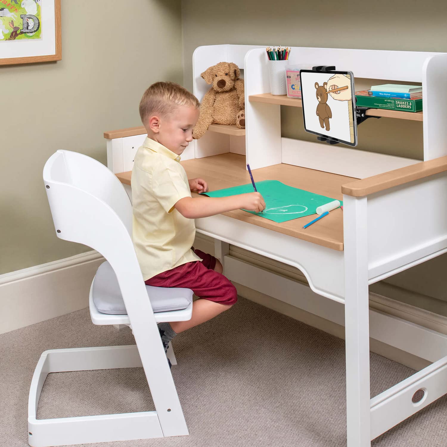 Mippko Clip Clamp Tablet Holder For Desk/Table/Glass Door/Desktop Baffle/Easel,Compatible With 7~12.9 Inch Ipad/Nexus/Lg G Pads/Fire Hd,360�Adjustment Aluminium Alloy Arm Metal Mount