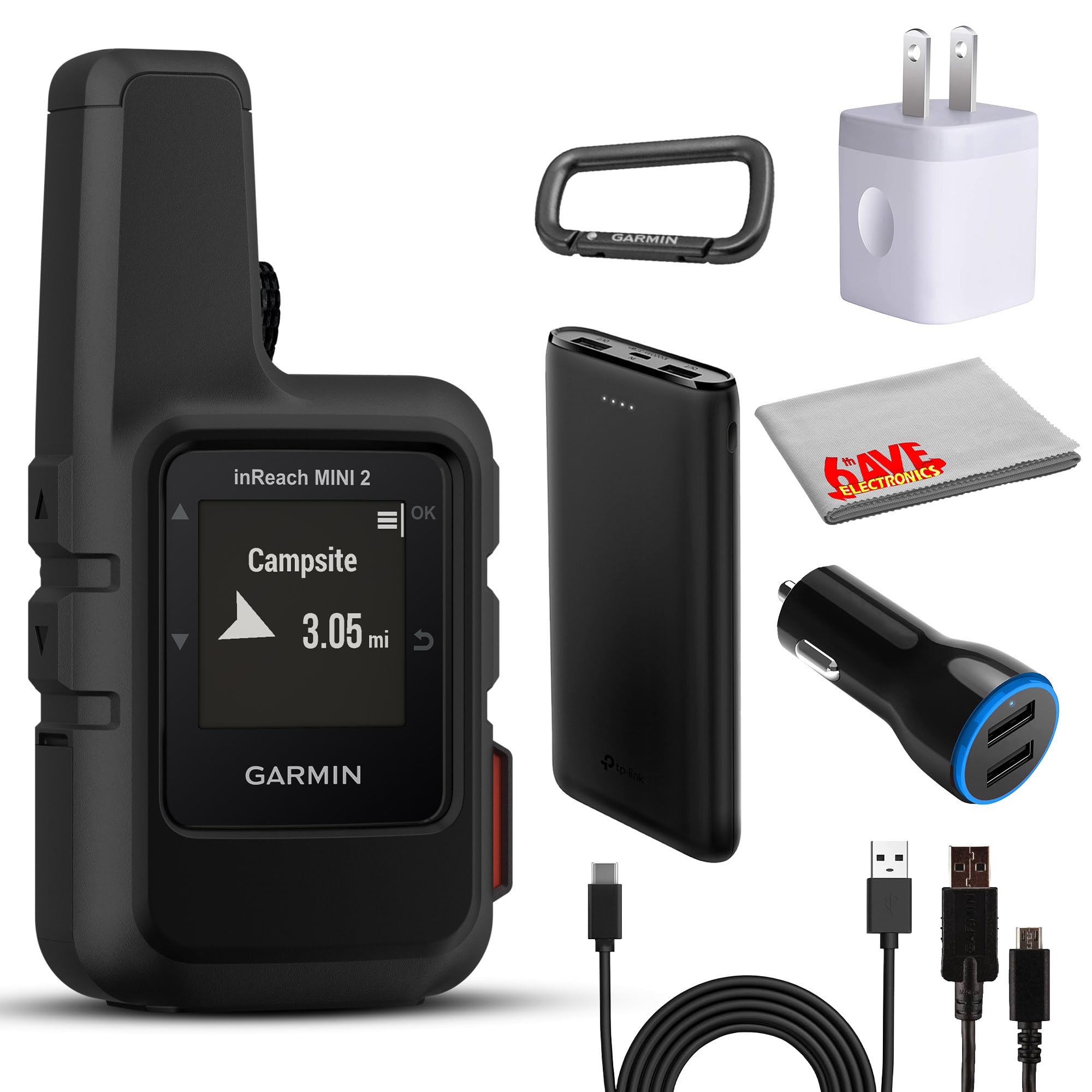 Garmin inReach Mini 2 Satellite Communicator, Lightweight Compact Rugged Design, Portable Handheld GPS for Hiking, Text Messagin