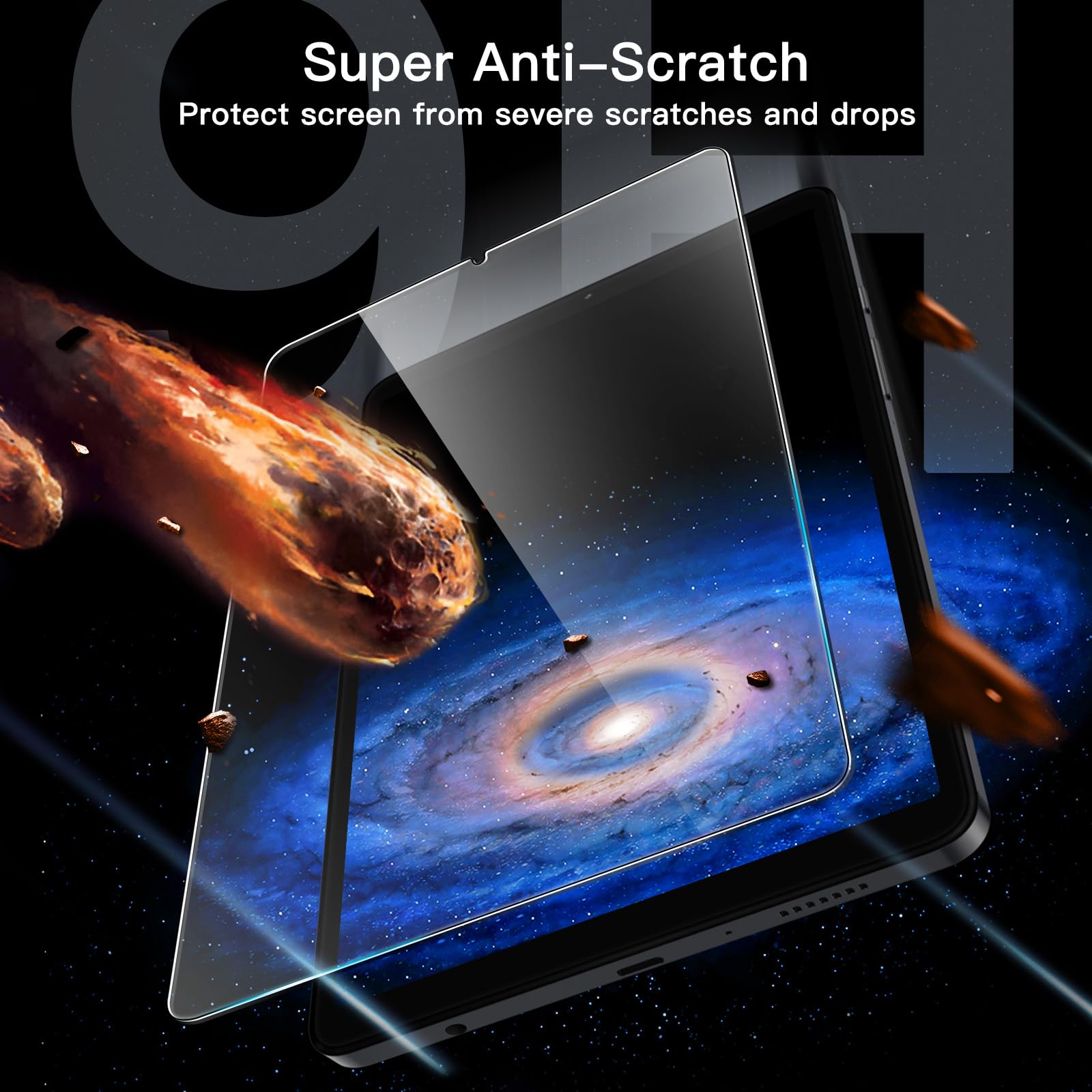 Jetech Screen Protector For Samsung Galaxy Tab A9 8.7 Inch 2023 With Easy Installation Frame, Tempered Glass Film, Hd Clear, 2 P