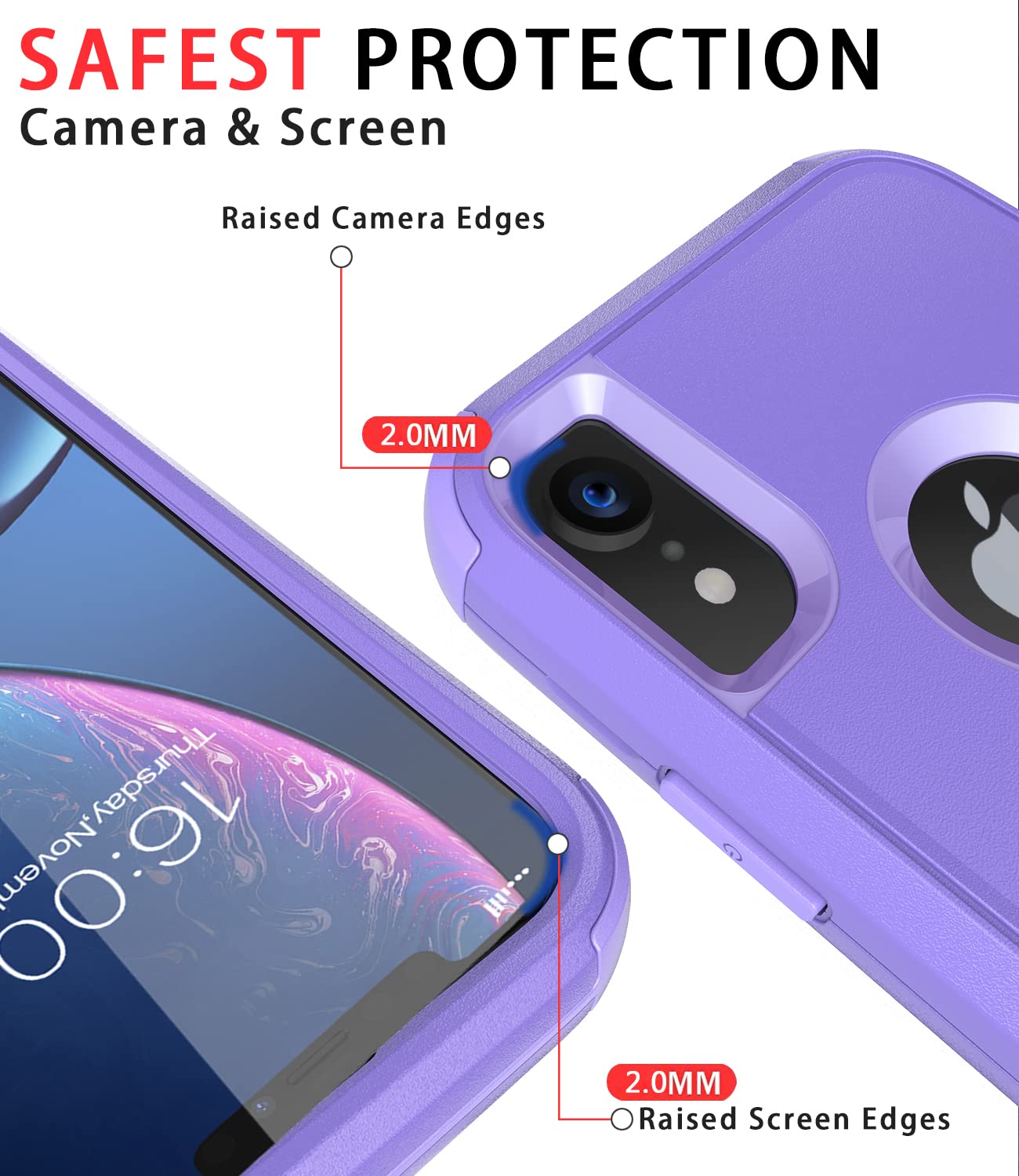Diverbox For Iphone Xr Case [Shockproof] [Dropproof] [Dust Proof],Heavy Duty Protection Phone Case Cover For Apple Iphone Xr (Pu