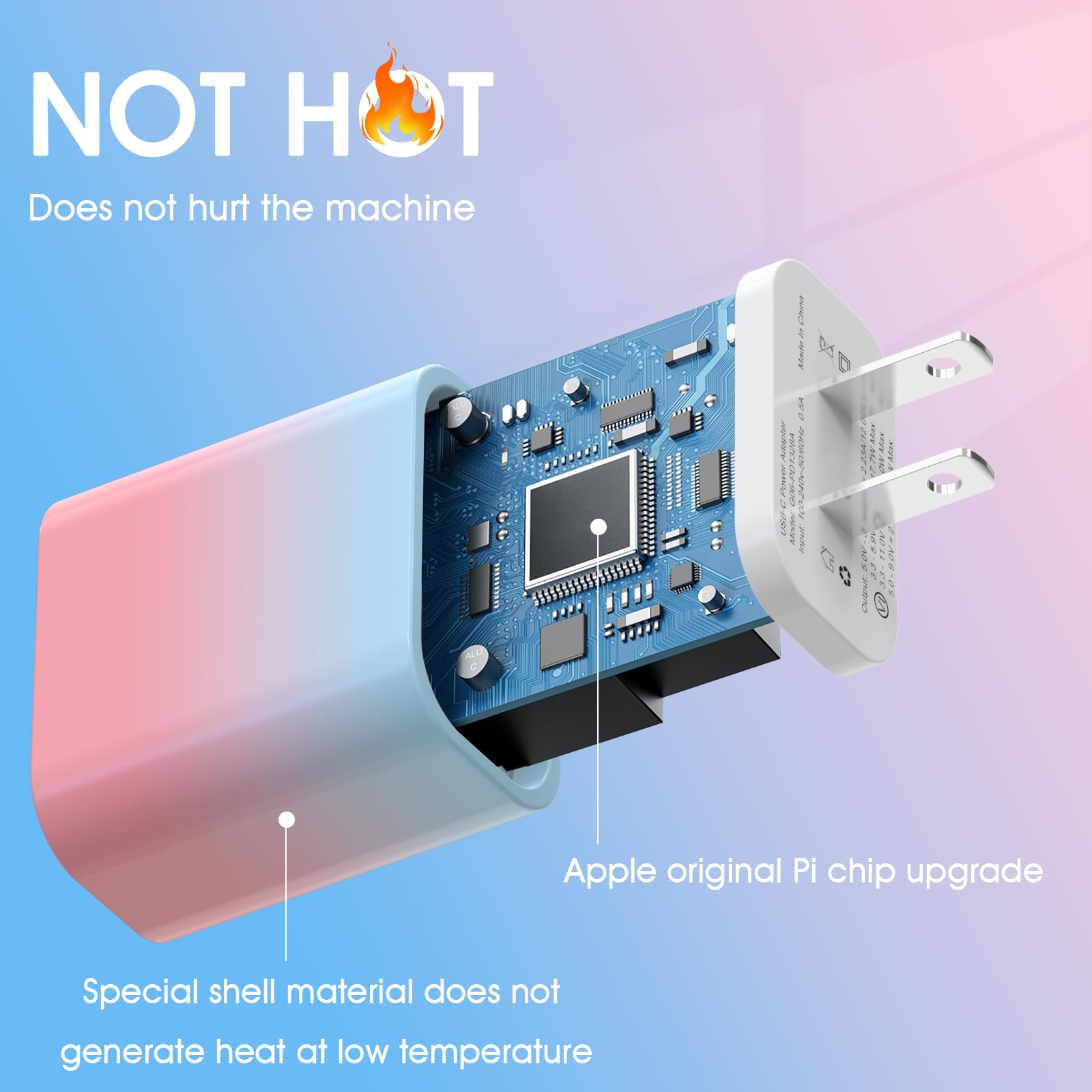 4Pack Usb C Charger Block 20W, Igenjun For Phone Fast Charger Wall Charger With Pd 3.0, Compact Type C Power Adapter For Phone 1