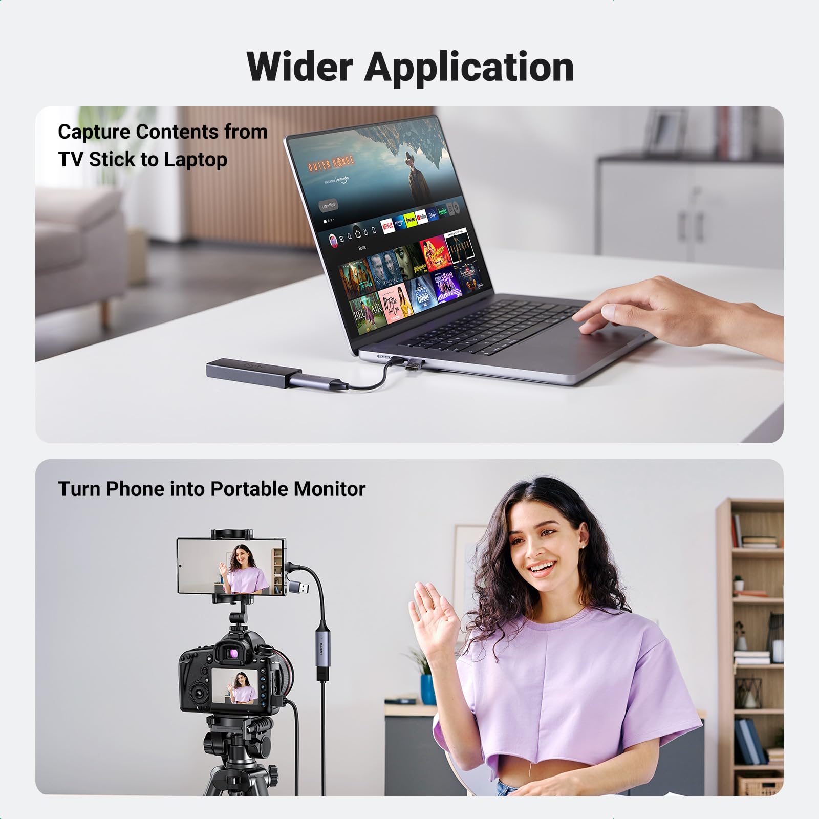 Ugreen Video Capture Card 4K Hdmi To Usb A/Usb C Hdmi Capture Card Full Hd 1080P Usb 2.0 Capture Video And Audio Recording For G