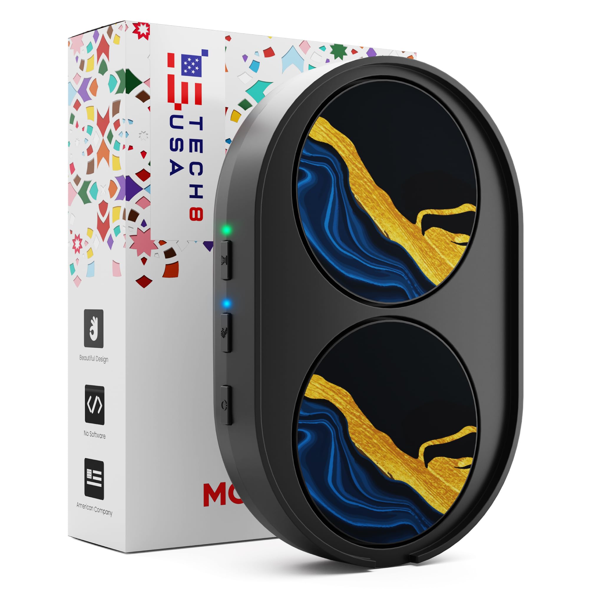 Tech8 Usa Dual Disc Mouse Mover Device, Undetectable Mouse Jiggler For Laptops, Pc, No Software, Random Movement, Patented, Desi