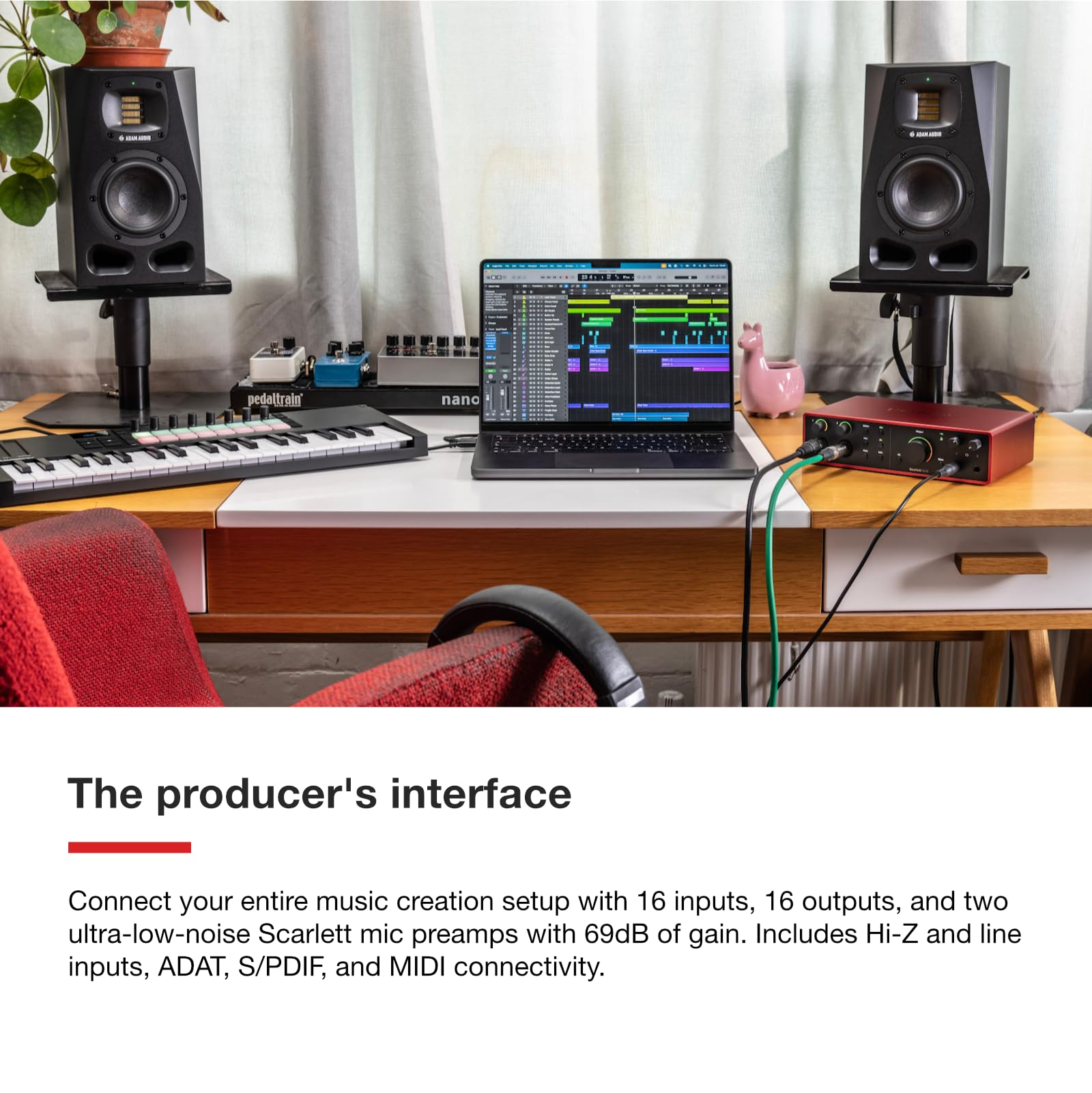 Focusrite Scarlett 16I16 4Th Gen Usb Audio Interface, For Songwriting, Music Production, Recording, And Podcasting   High Fideli