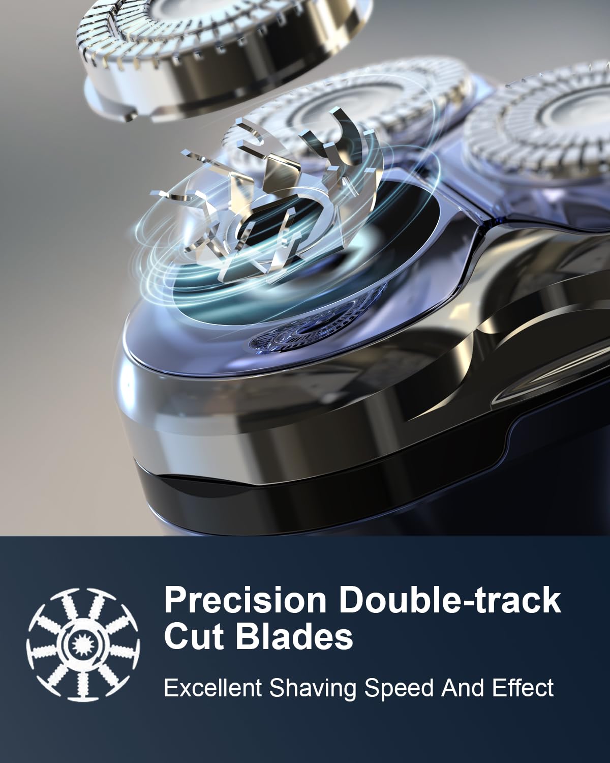 Electric Razor For Men, Electric Shaver For Men Face, Rechargeable Wet Dry Waterproof Cordless Shaver With Pop Up Trimmer