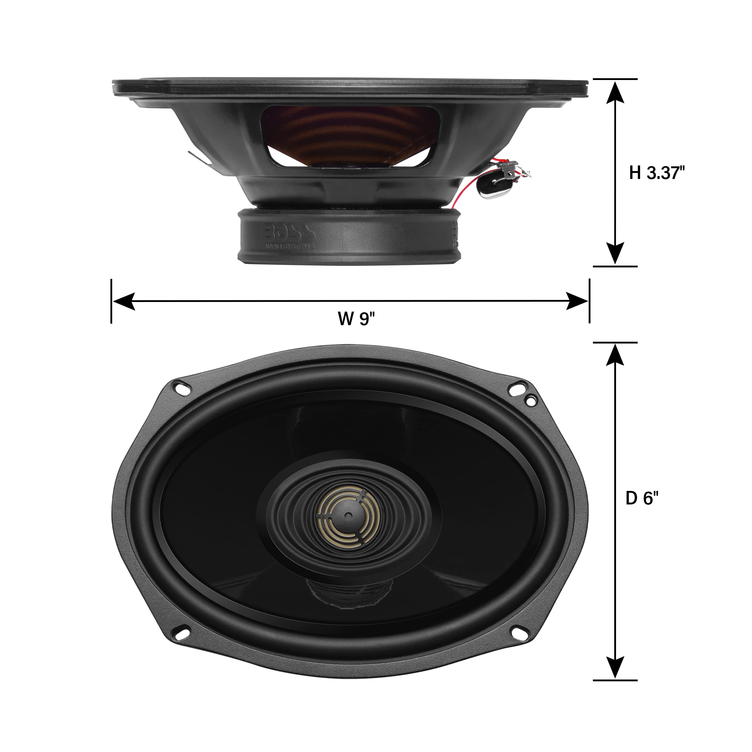 Boss Audio Systems Bhd14 Harley Davidson 6 X 9 Inch Saddlebag Speaker Kit   Fits Select 2014+ Road Glide And Street Glide Motorc