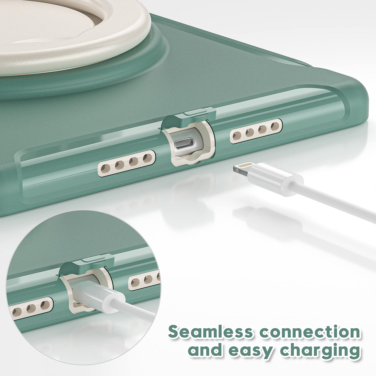 Batyue For Ipad 9Th/ 8Th/ 7Th Generation Case (Ipad 10.2 Case 2021/2020/2019) With Screen Protector,Rugged Case With Rotating St