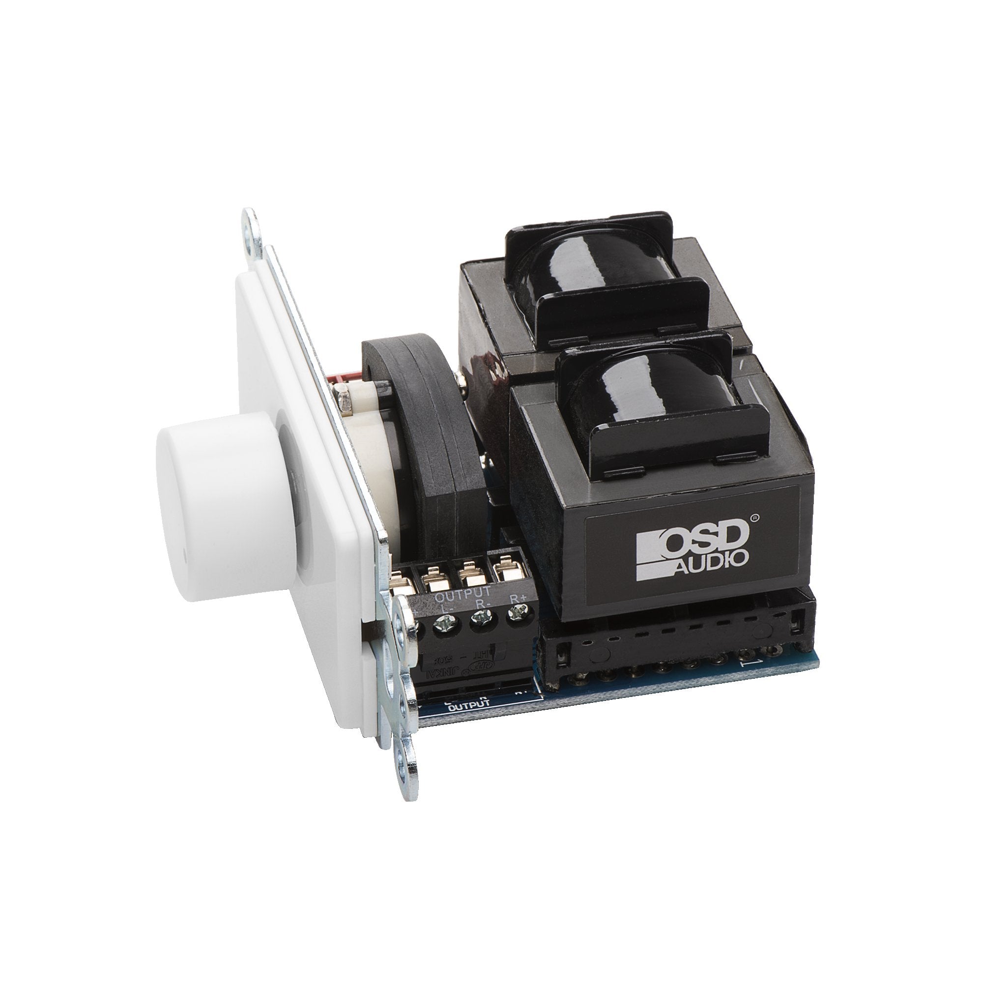 OSD 100W Sleek, Modern, Minimalist Design In Wall Volume Control, Rotary Knob White Impedance Matching SLK100