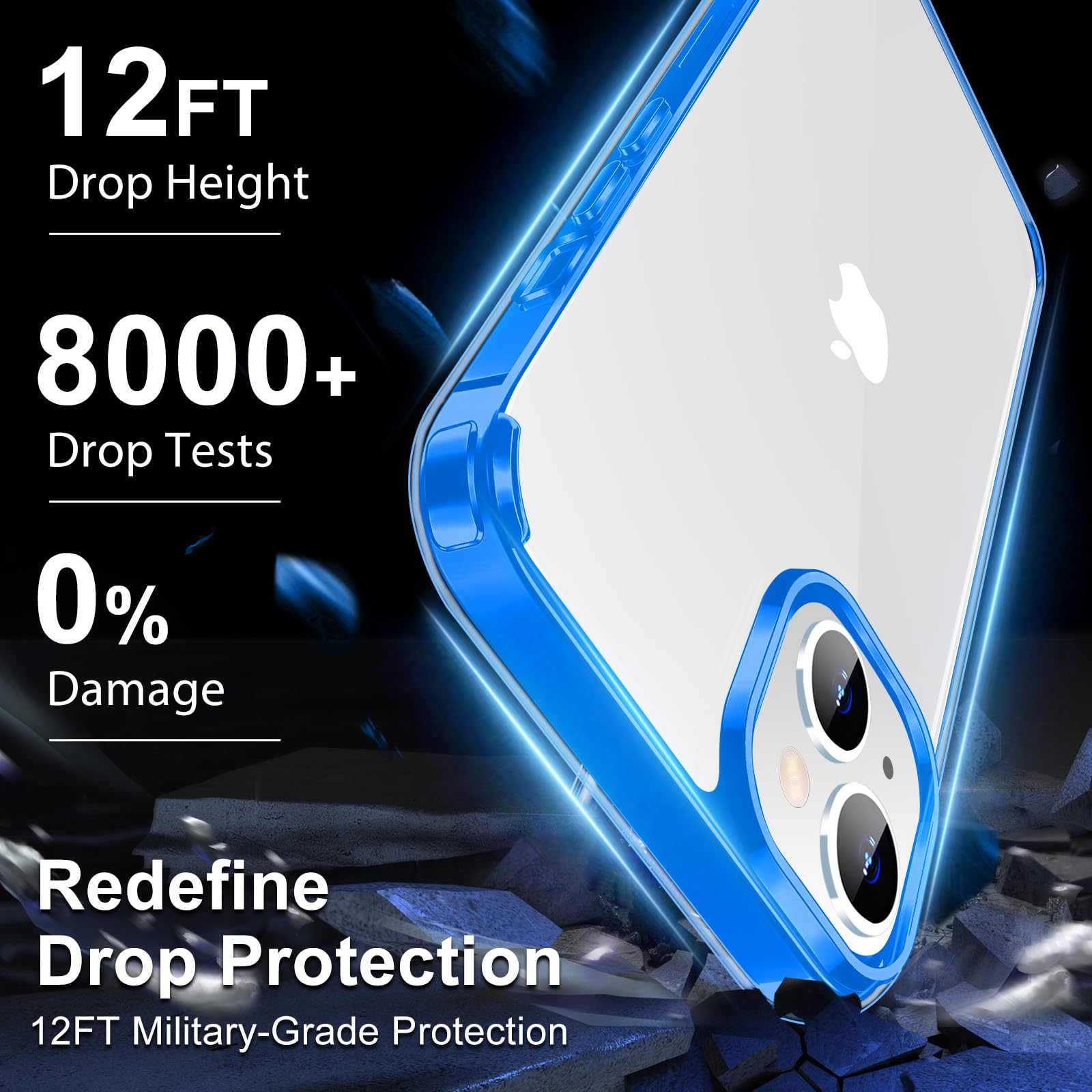 Jaroco For Iphone 13 Case 6.1 Inch, Translucent Anti Yellowing Slim Shockproof Fingerprint Resistant Anti Scratch For Iphone 13