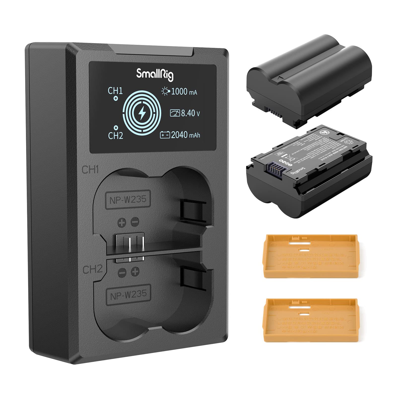 Smallrig Np W235 Camera Battery Charger Set For Fujifilm X T5, X T4, Double Slot Np W235 Battery Charger For Fujifilm X T5, X T4