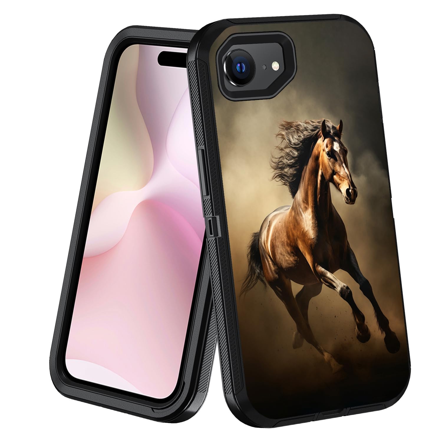 Stmedazm For Iphone 16E Case, Military Grade Heavy Duty [3-Layer] Dustproof Shockproof Full-Body Phone Protective Case For Iphon