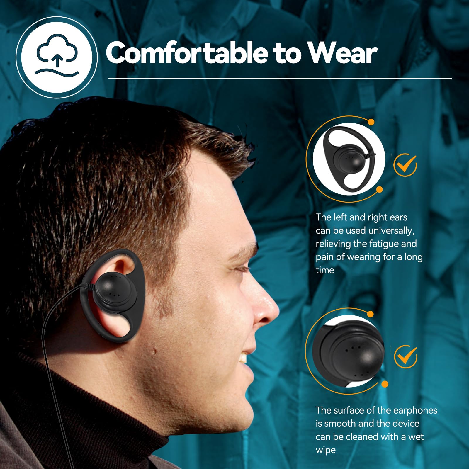 Retekess Tt116 Wireless Tour Guide System, Tour Guide Headsets, Replaceable Battery, Type-C Charging Port, Whisper System With C