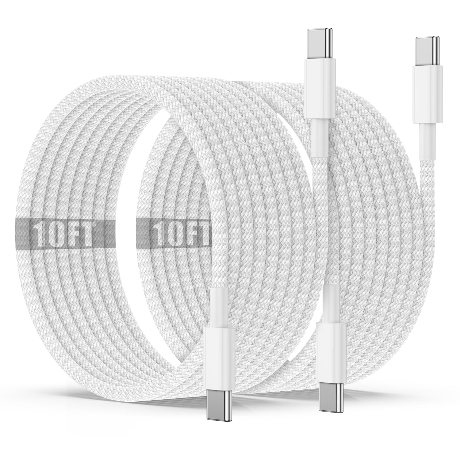 Usb C To C Charging Cable 10Ft, 60W Fast Type C To C Charger Cord Long For Apple Iphone 15 Plus/15 Pro Max, Macbook Pro 2021/202