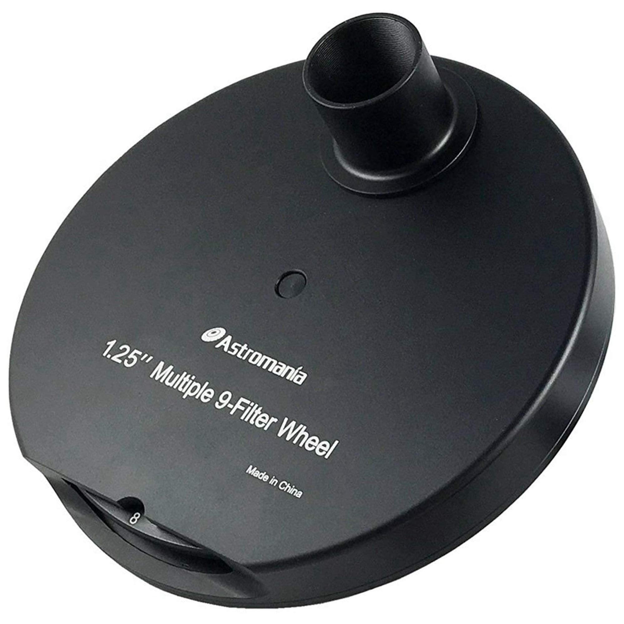 Astromania 1.25'' Multiple 9 Position Filter Wheel For Telescope   Allowing You To Image Without Any Reflections Or Stray Light