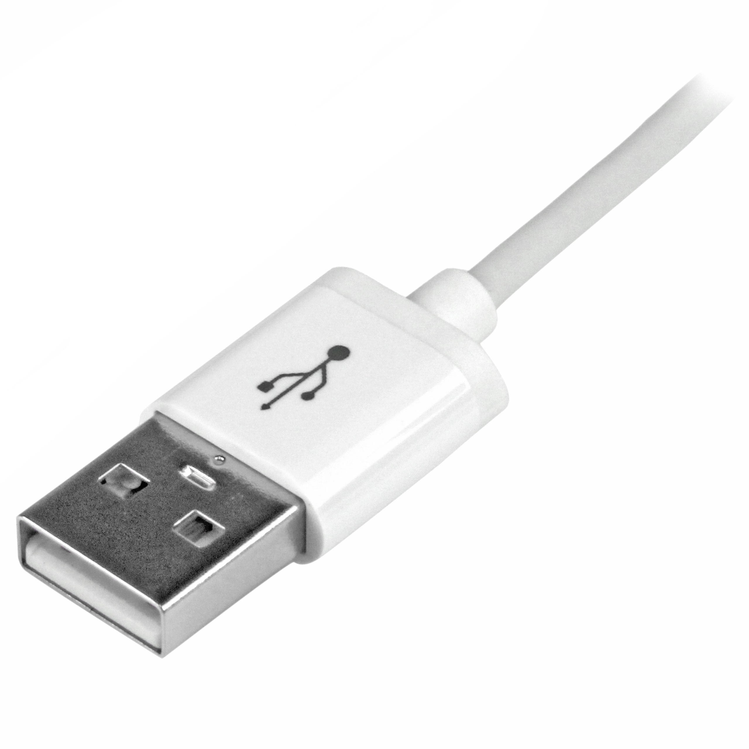 Startech.Com 1M (3Ft) White Apple 8 Pin Lightning Connector To Usb Cable For Iphone / Ipod / Ipad   Charge And Sync Cable   1 Me