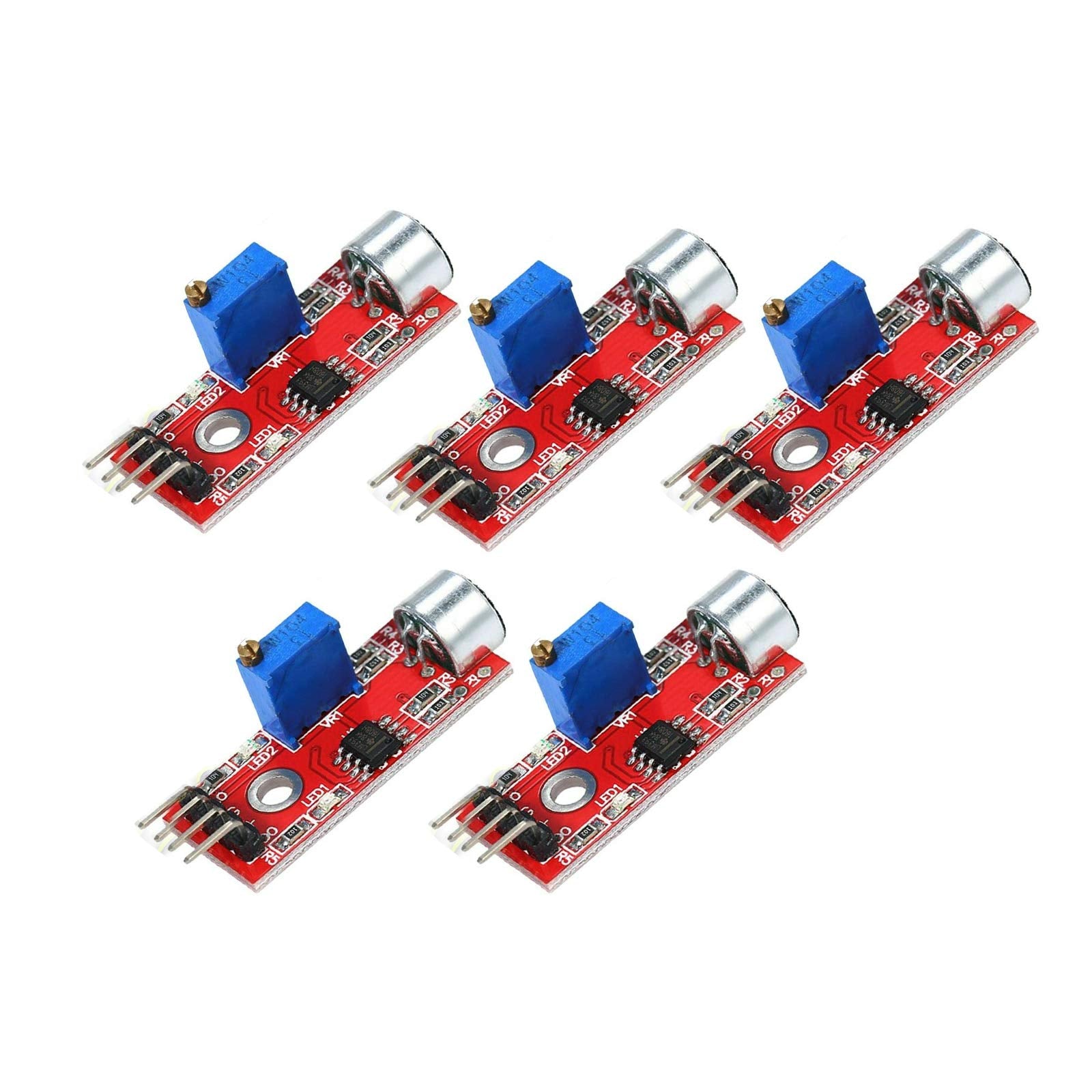 Devmo 5Pcs Microphone Sensor High Sensitivity Sound Detection Module Compatible With Ar Duino Pic Avr
