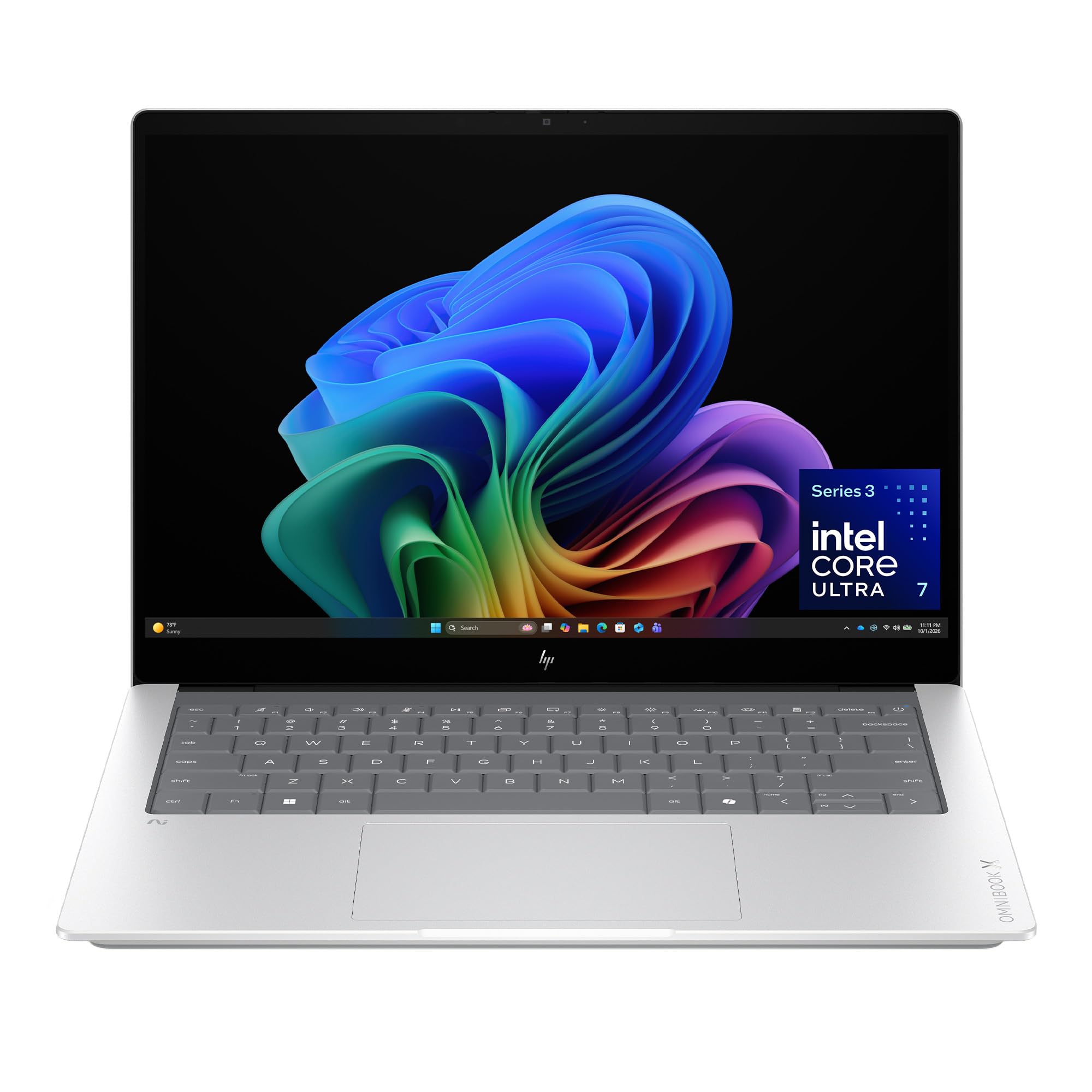 HP OmniBook X 14 inch Next Gen AI PC, 3K Touchscreen, Intel CORE Ultra 7 Processor 356H, 24 GB RAM, 1 TB SSD, Intel Graphics, Wi