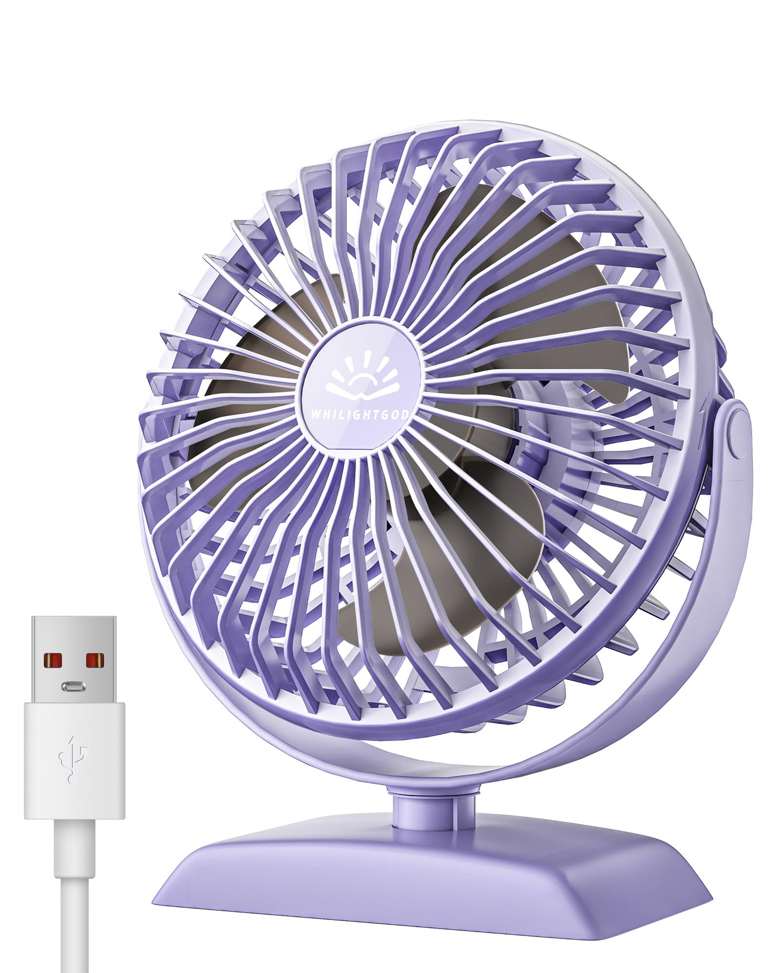 Usb Desk Fan, Mini Fan But Powerful, Portable Usb Fan With 3 Speeds, Quiet Table Personal Fan, 360Rotate Coolness, Small Table F
