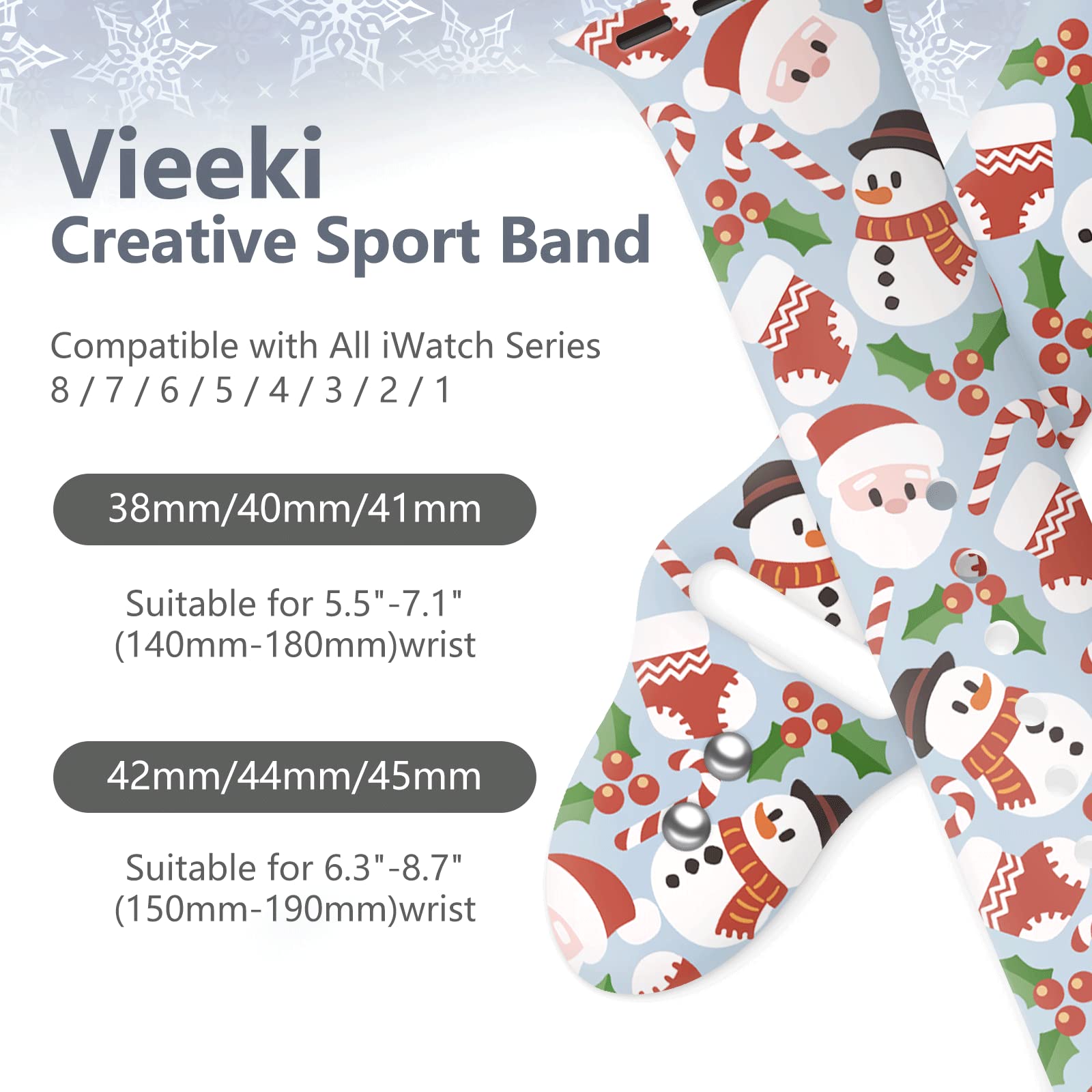 Merry Christmas Snowman Watch Band Compatible With Apple Watch Band 38Mm 40Mm 41Mm 42Mm 44Mm 45Mm 49Mm For Women Men, Happy Chri