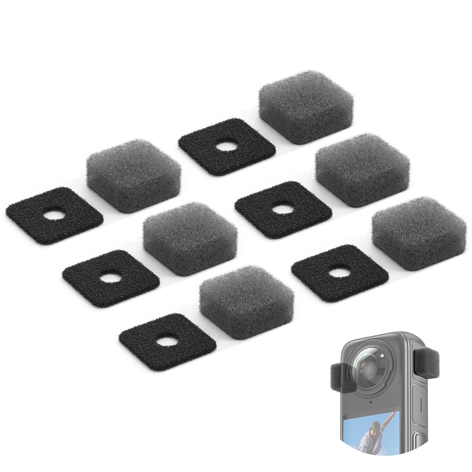 Vrig 6Pcs Mic Wind Muff For Insta 360 X4 / X3