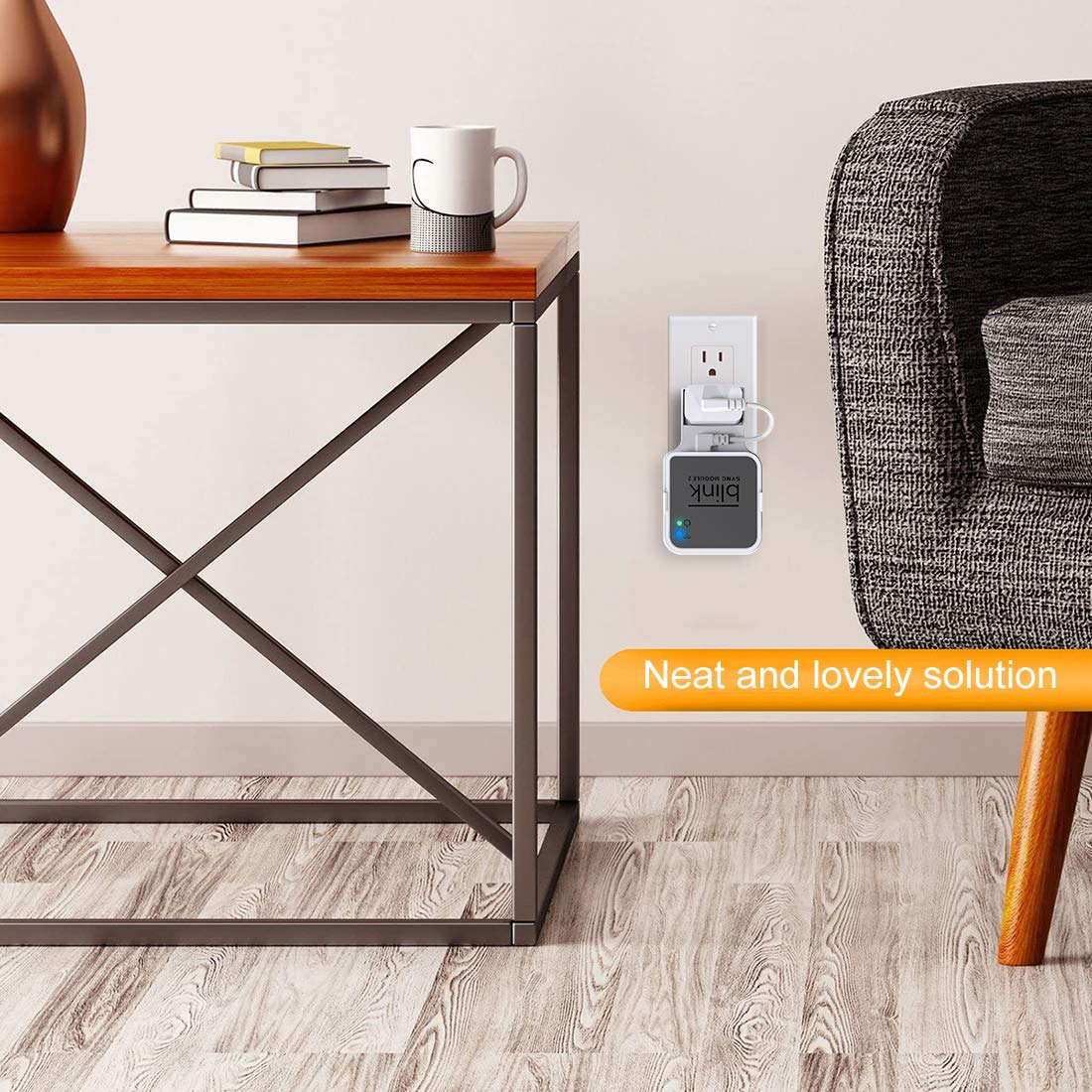 Outlet Wall Mount For Blink Sync Module 2, Mount Bracket Holder For Blink Outdoor Camera No Messy Wires Outdoor And Indoor Home Security Camera Mount With Short Cable (1 Pack)