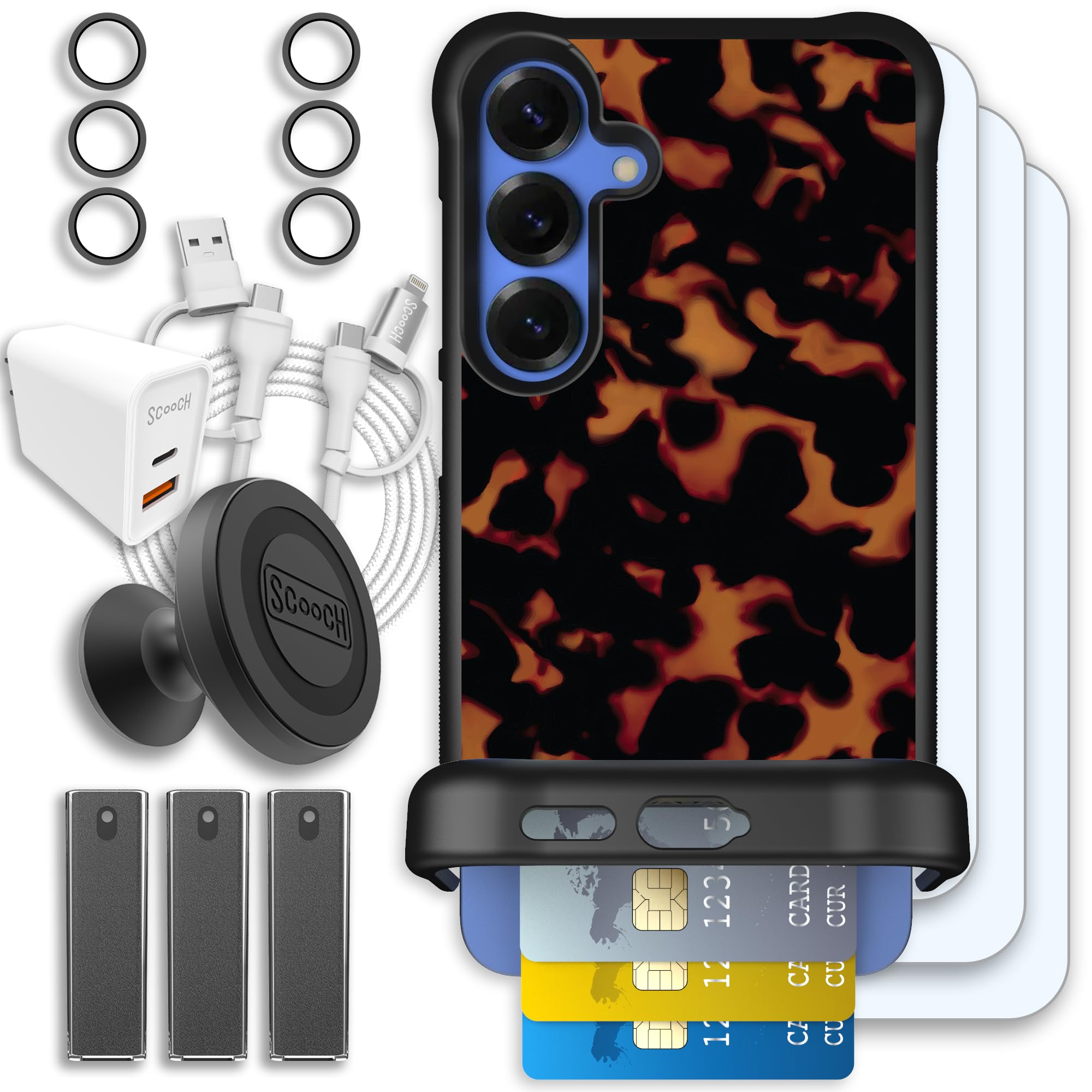 Scooch Wingmate for Samsung Galaxy S25 Plus [Ultimate Bundle] with 3 Tempered Glass Screen Protectors, 2 Camera Lens Protectors,