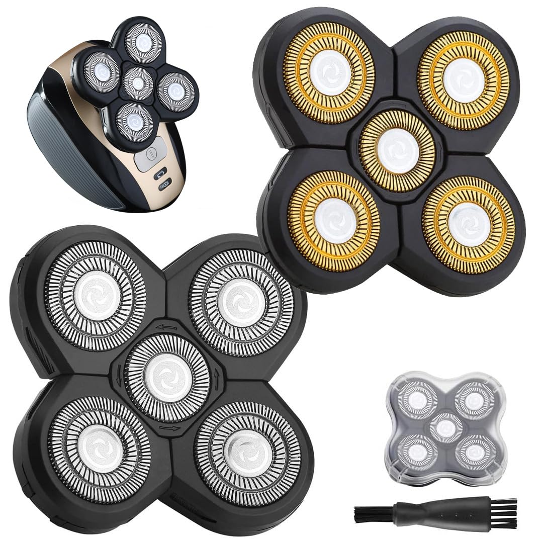 Universal 7 Blades Head Shaver Replacement Heads For Head Shaver And Other Brands Shaver, 7 Heads Head Shaver Bald Shaver Beard