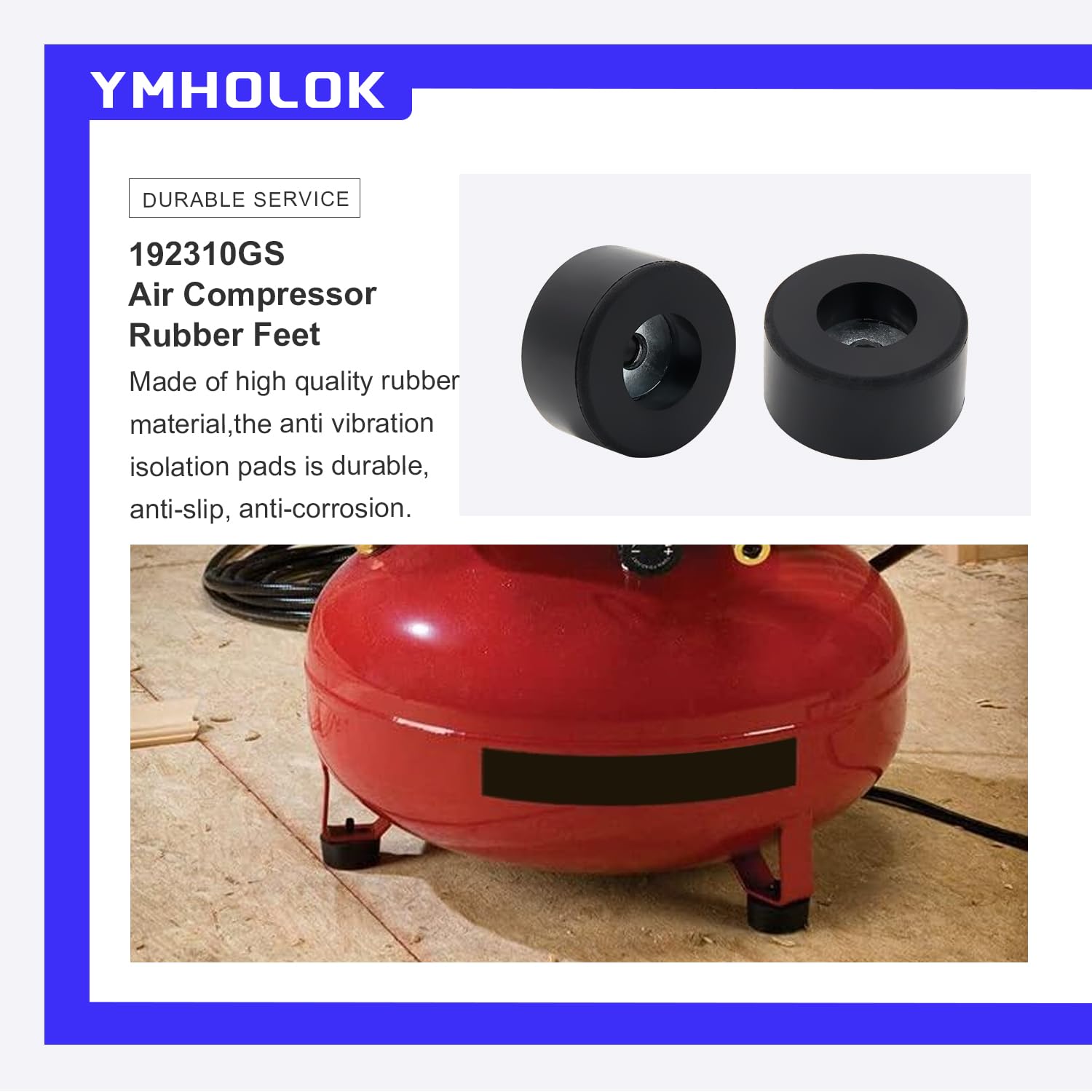 Ymholok 4Pcs 192310Gs Air Compressor Rubber Feet Foot Mount Compatible For Coleman Powermate Sanborn 094 0026 E106661, Many Comp