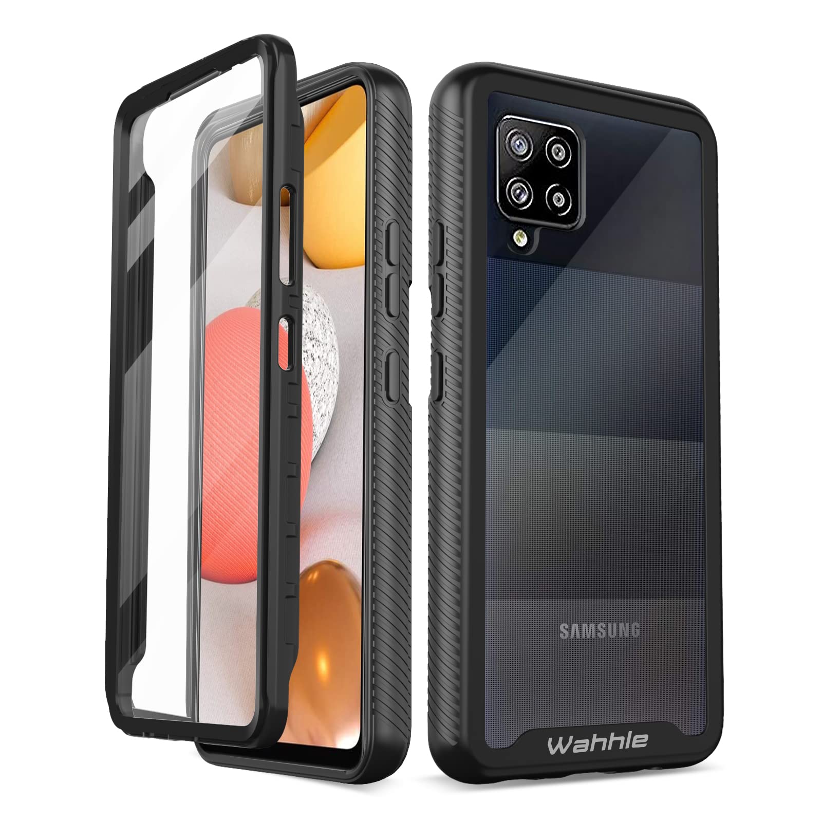 Wahhle Compatible With Samsung Galaxy A42 5G Case, Built In Screen Protector Full Body Shockproof Slim Fit Bumper Protective Pho