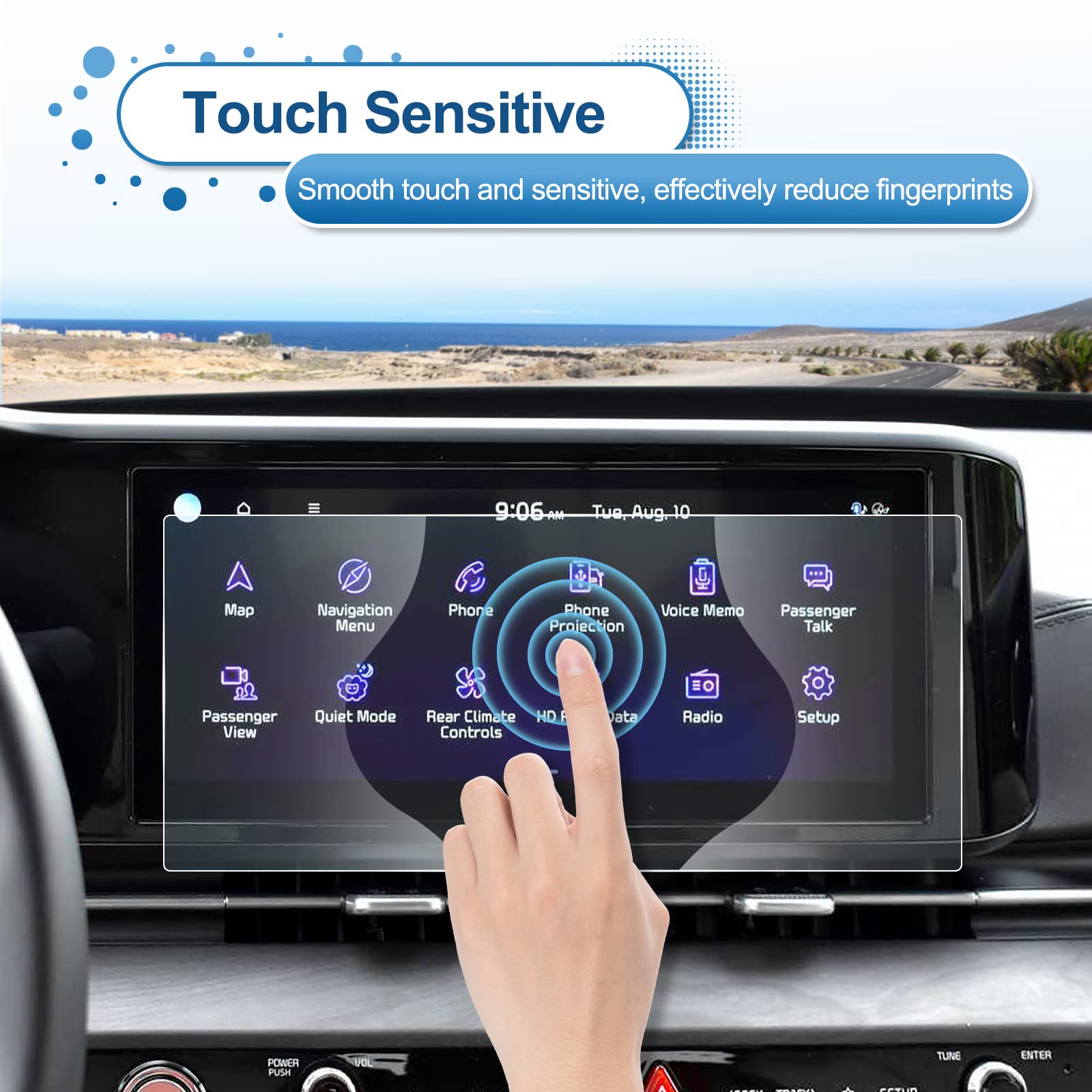 Coleya (Updated) 2022 2023 2024 Carnival Ka4 Screen Protector For Kia Carnival (Ex/Sx/Sx Prestige) 12.3 Inch Touch Screen, 9H Te