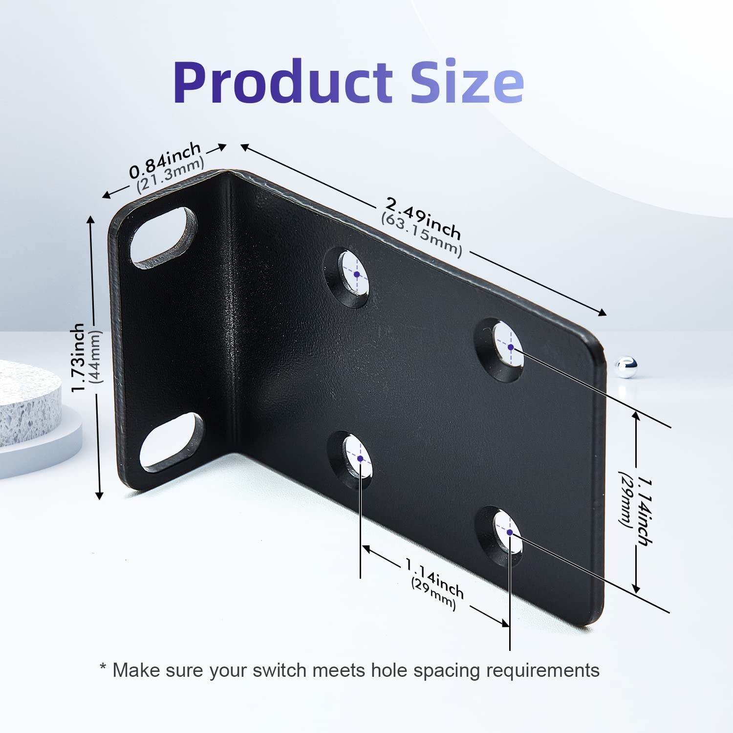 Rack Mount Kit 19'' Large Switch Rack Ears Compatible For Cisco Small Business Series (18 50 Port Models) Rm 300 19