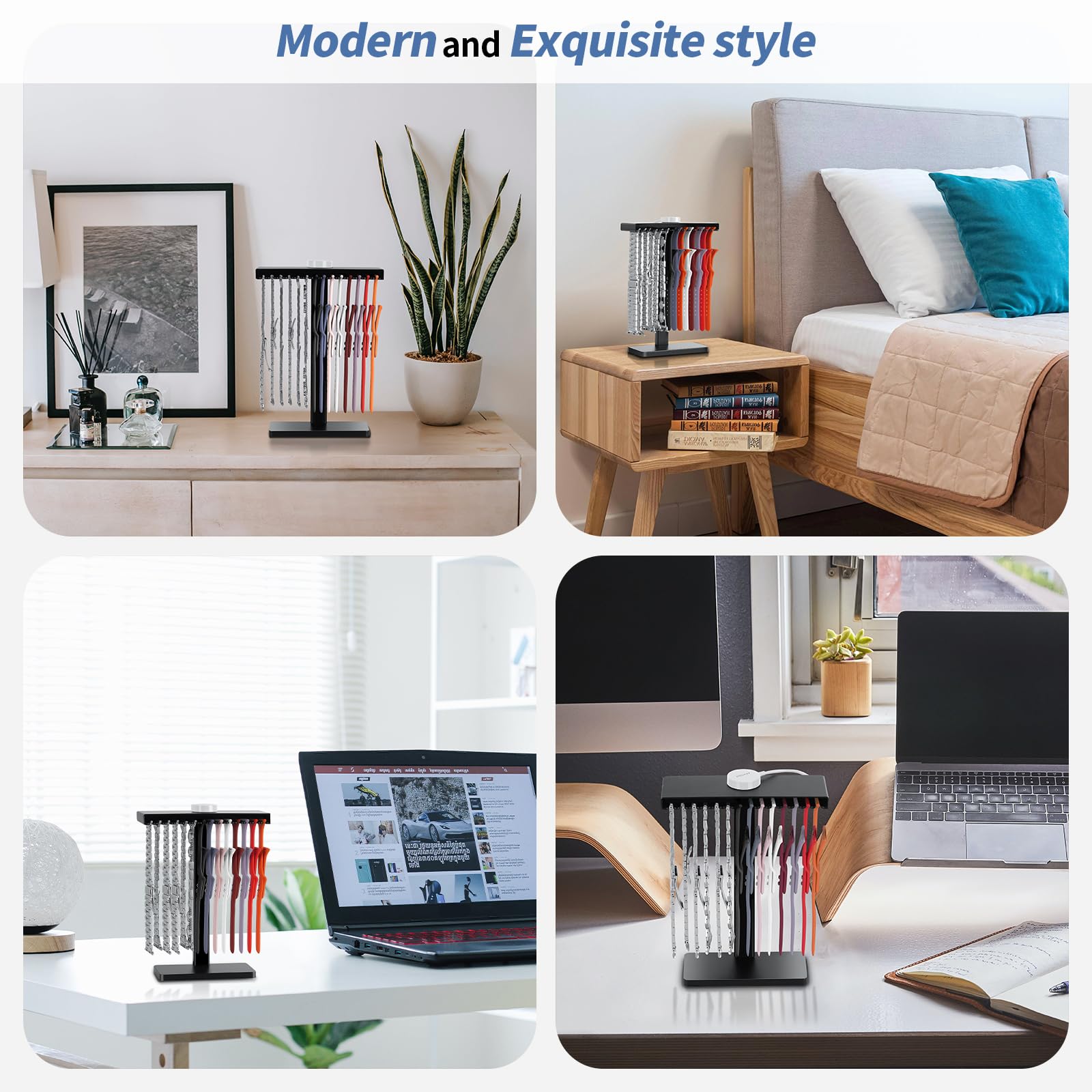 Sujoer 3 In 1 Watch Band Holder Organizer For Apple, Smart Strap Silicon Rack, Groove Display For Apple Watch, Iwatch Band