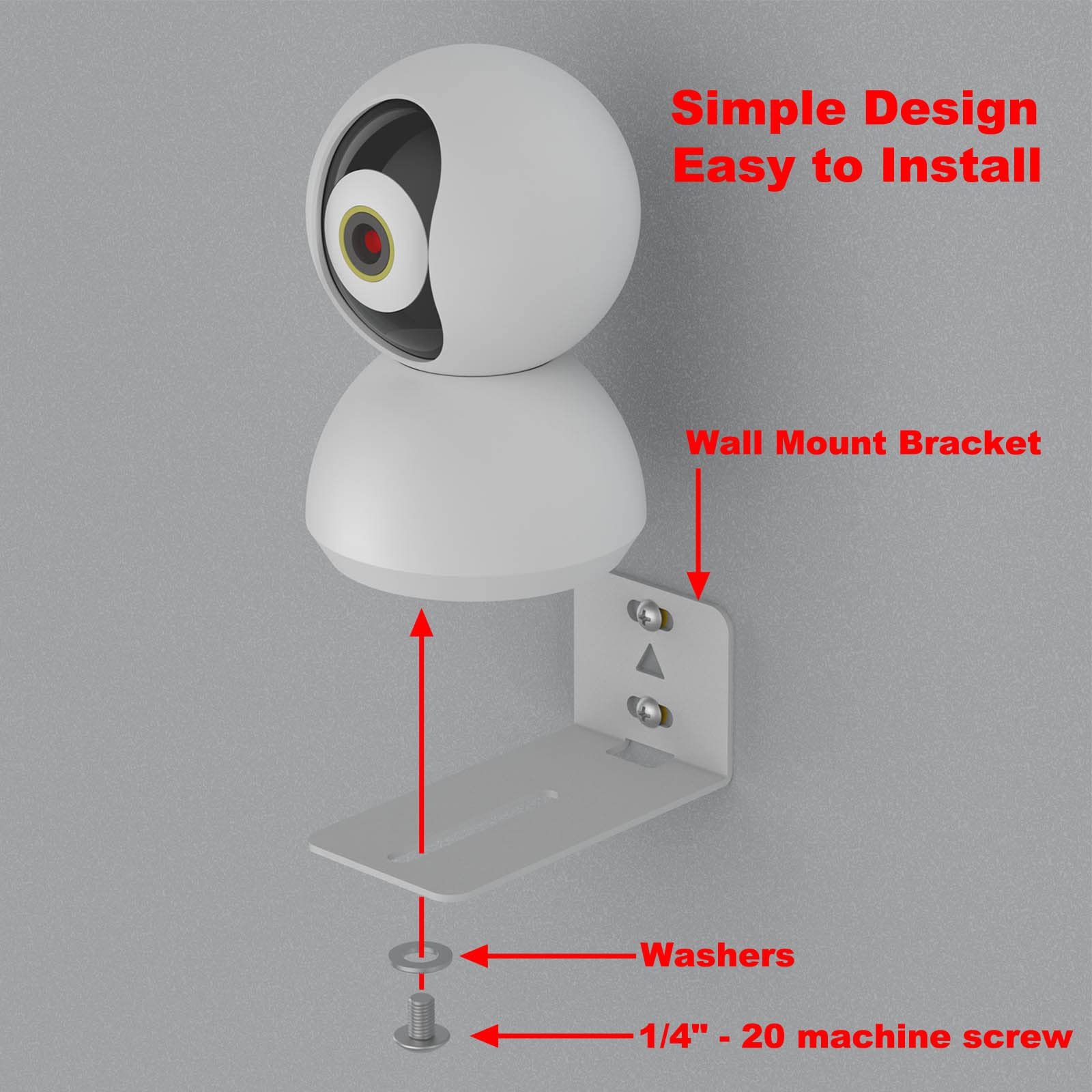 Universal Wall Mounting Brackets For Wyze Camera Pan V2, V3, And Other Indoor Cameras, Wall Mounts For Small Home Cameras, Made