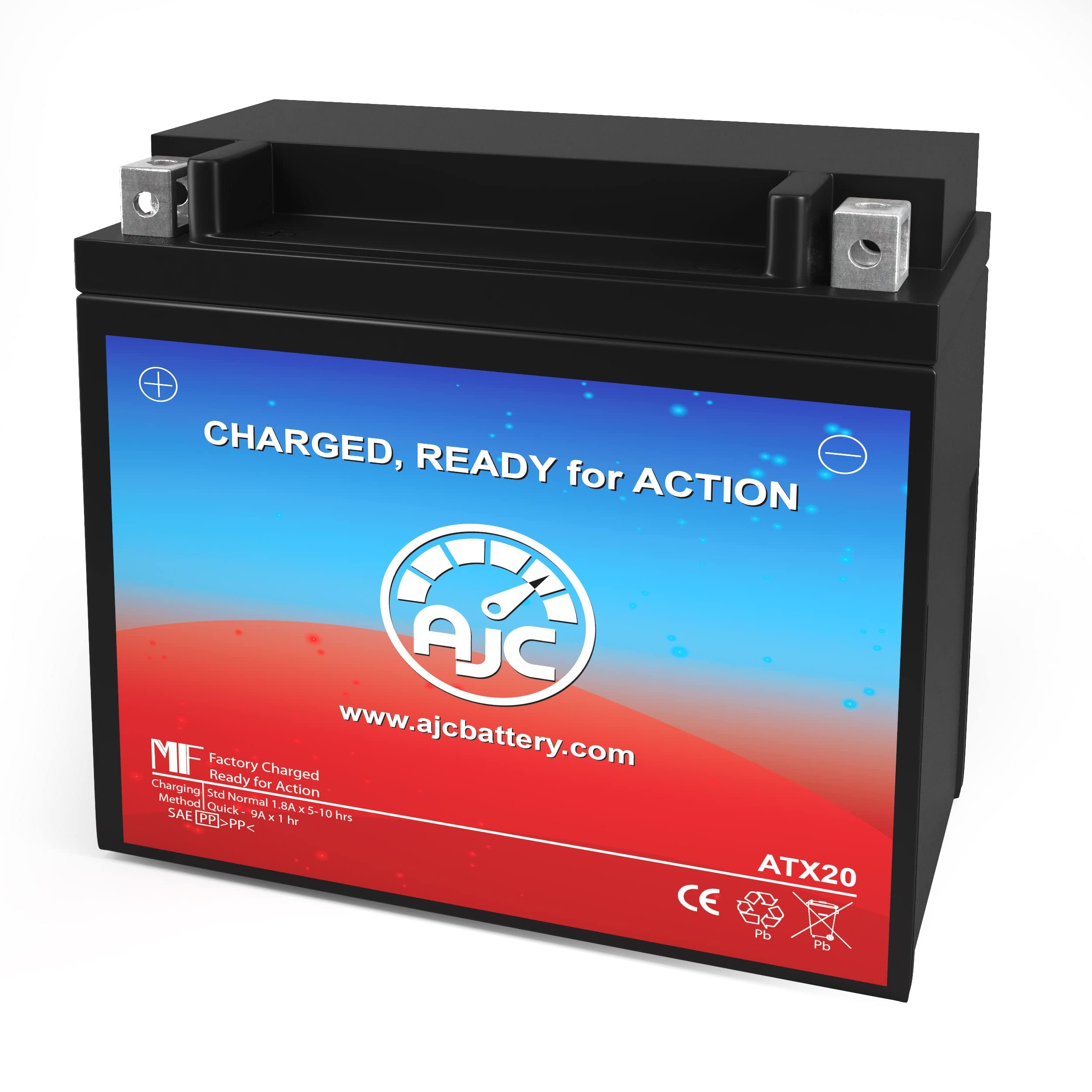 Ajc Battery Compatible With Yuasa Ytx20 Bs Powersports Battery