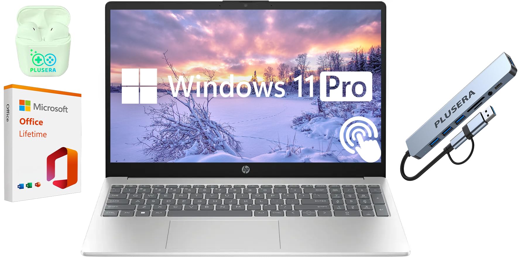 Hp 15.6'' Touchscreen Business Laptop, 64Gb Ram 2.5Tb Storage (2Tb Ssd+512Gb Docking Station Set), 6 Cores Intel Core I3, Window