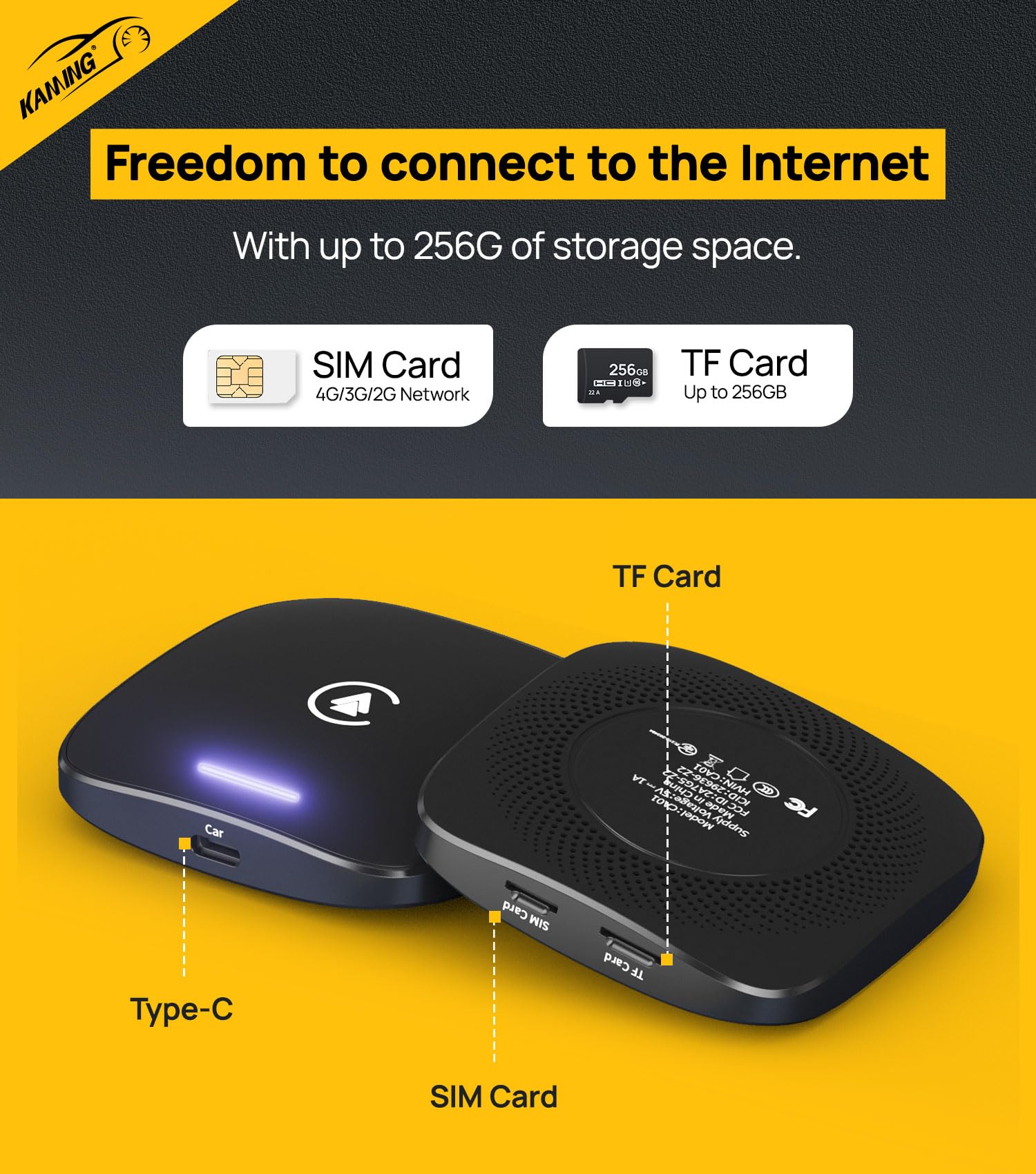 Wireless Carplay Adapter, Carplay Box Build In Google Play, Youtube, Netflix, Live Sports And More! Android Auto Apple Carplay V