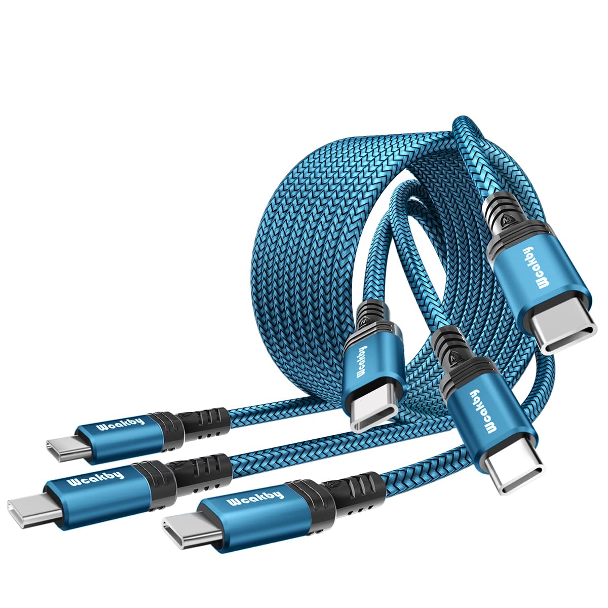 Usb C To Usb C Charger Cable 60W, [3 Pack 6.6Ft+3.3Ft+1.6Ft] Type C Charging Cable, Usb C To Usb C Cable For Ipad Mini 6,Pro 202