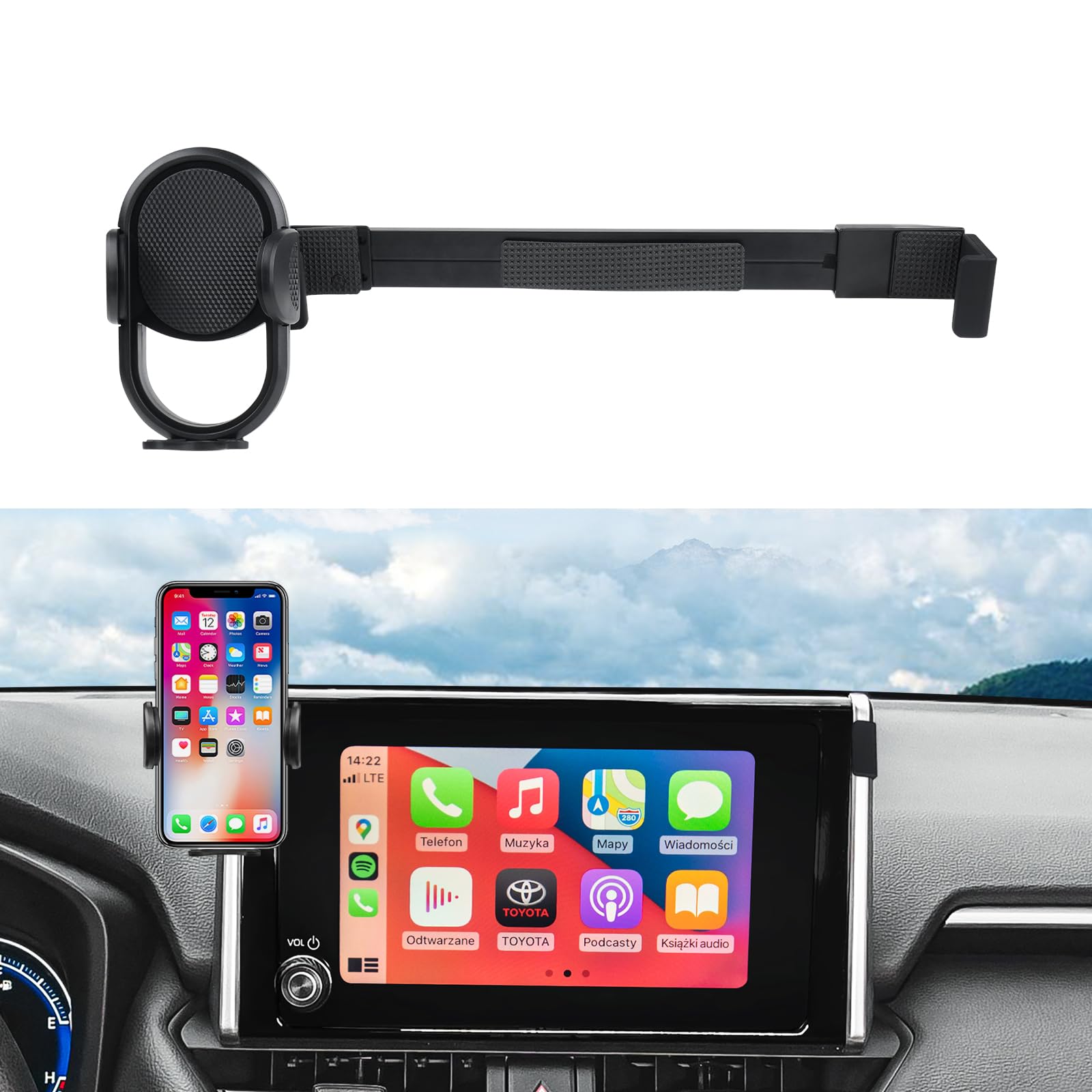 Autorder Car Phone Holder For 2019-2025 Toyota Rav4 Accessories Phone Mount 7/8-Inch Screen Cell Car Automobile Cradles Hands-Fr